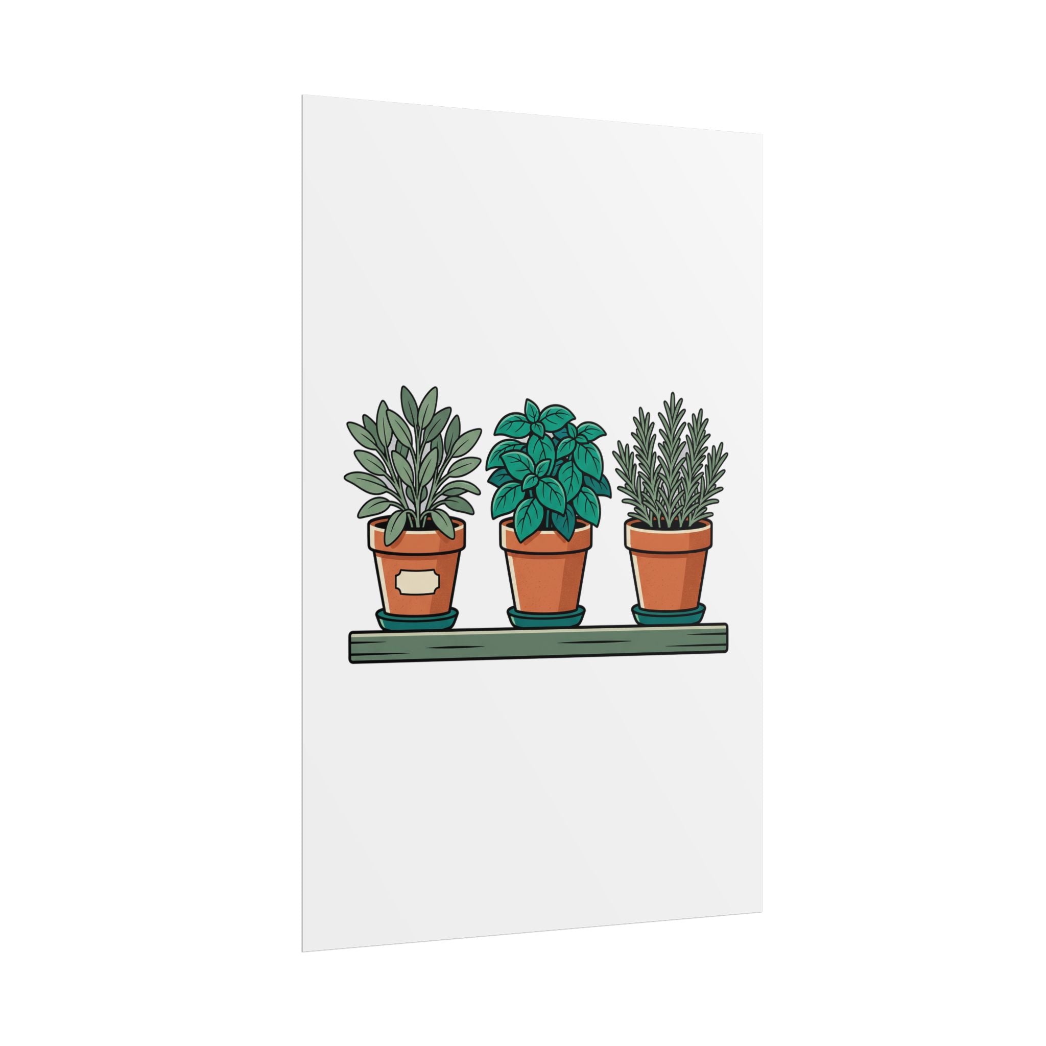 Cottage Window Herbs Poster