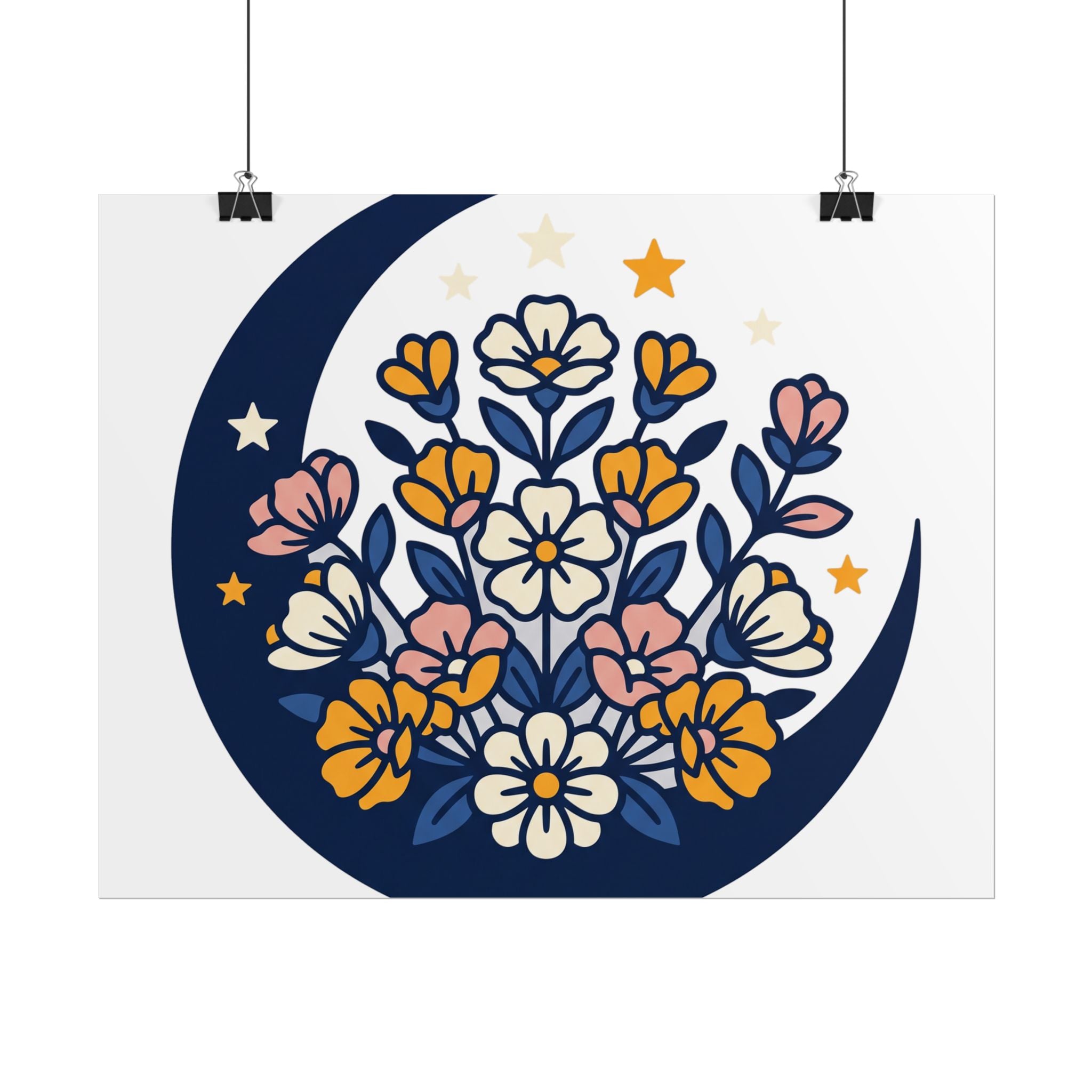 Moonflower Crescent Poster