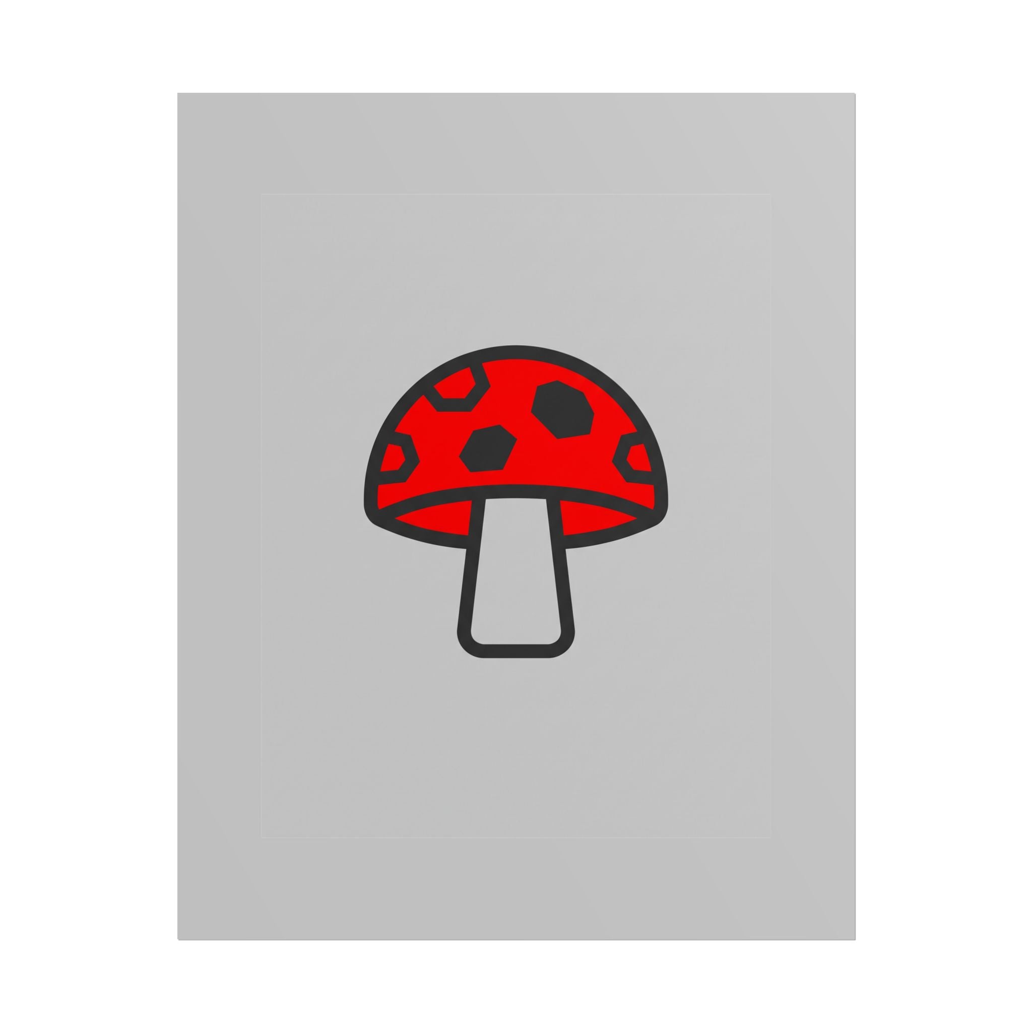 Minimal Mushroom Icon Poster