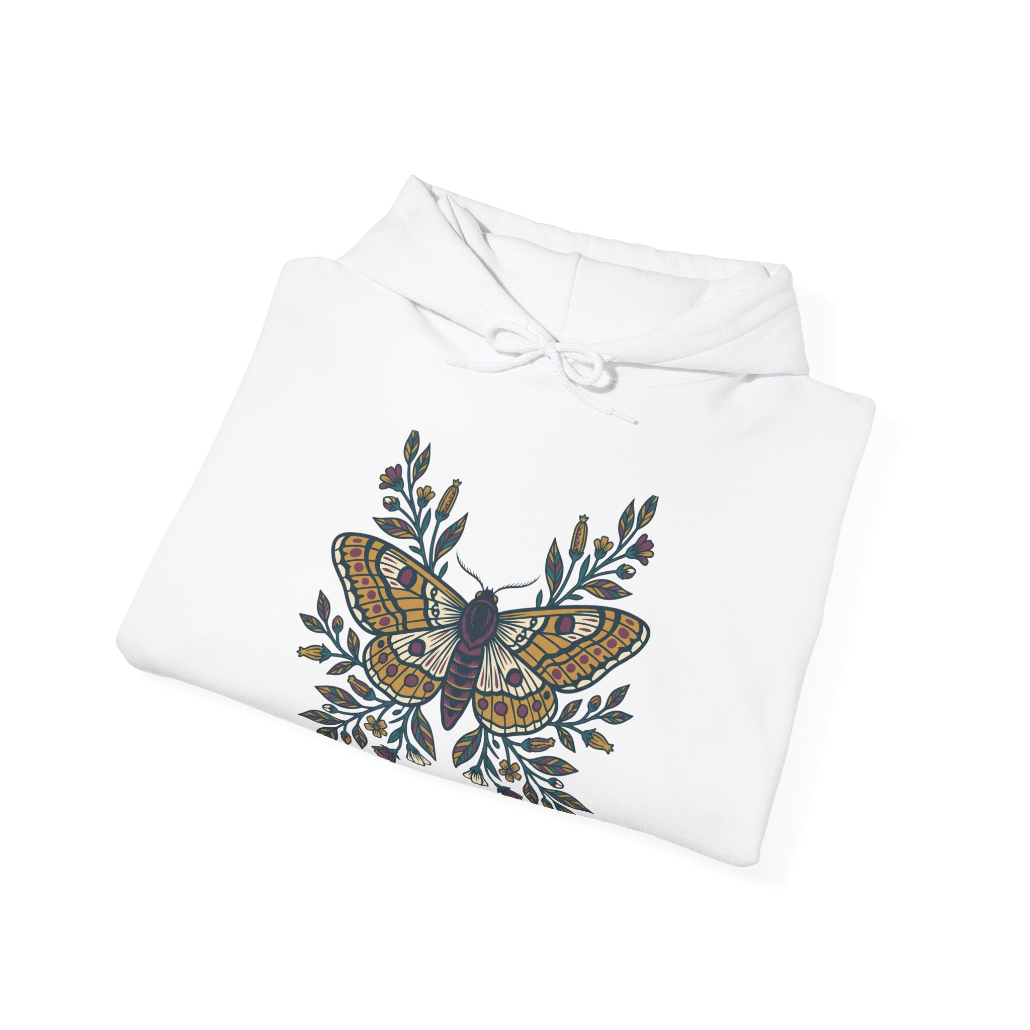 Botanical Moth and Flora Hoodie