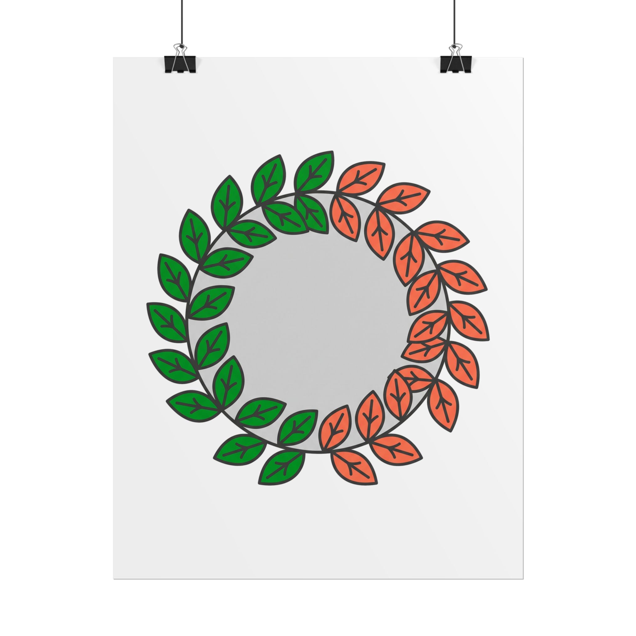 Leaf Wreath Poster