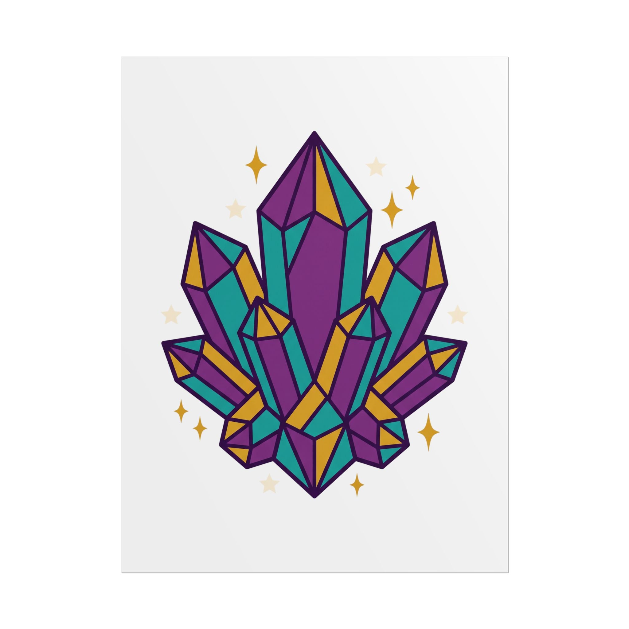 Crystal Cluster Sparkle Poster