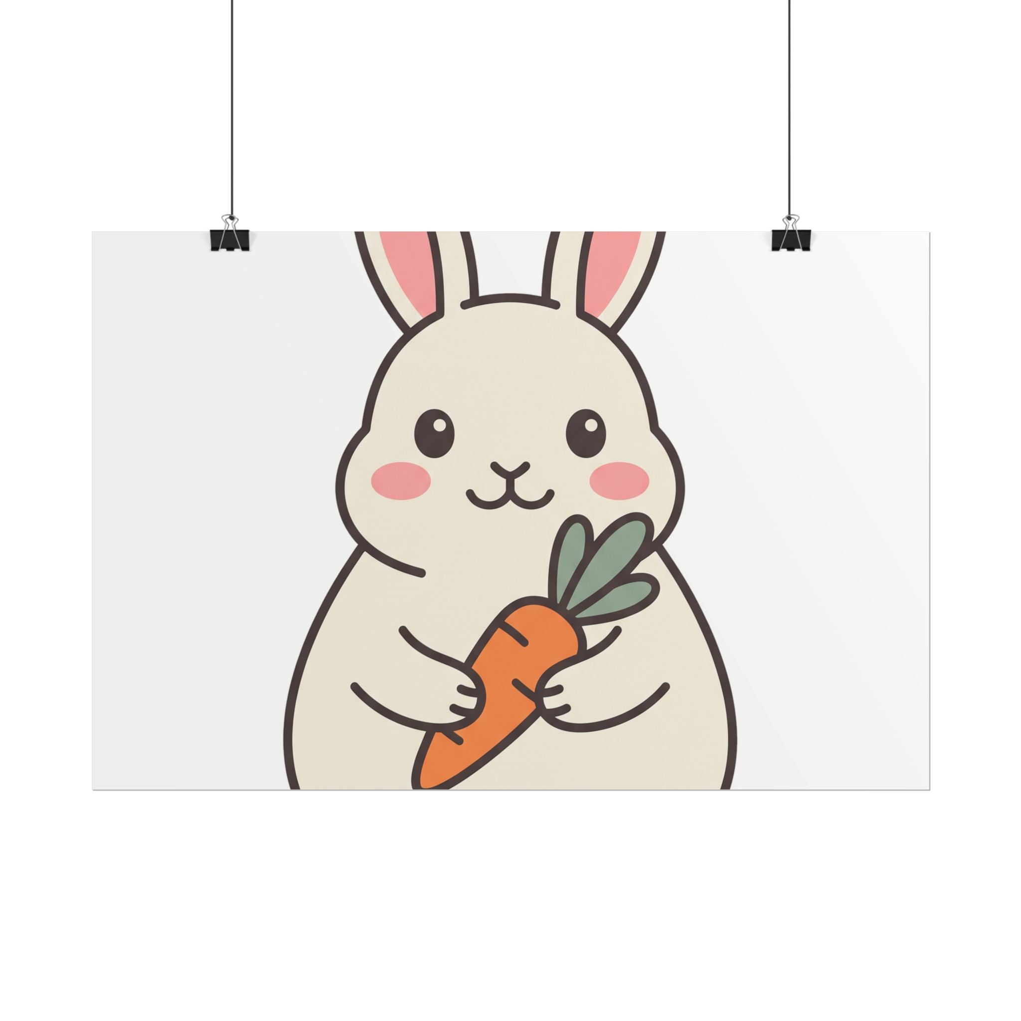 Bunny with Carrot Poster