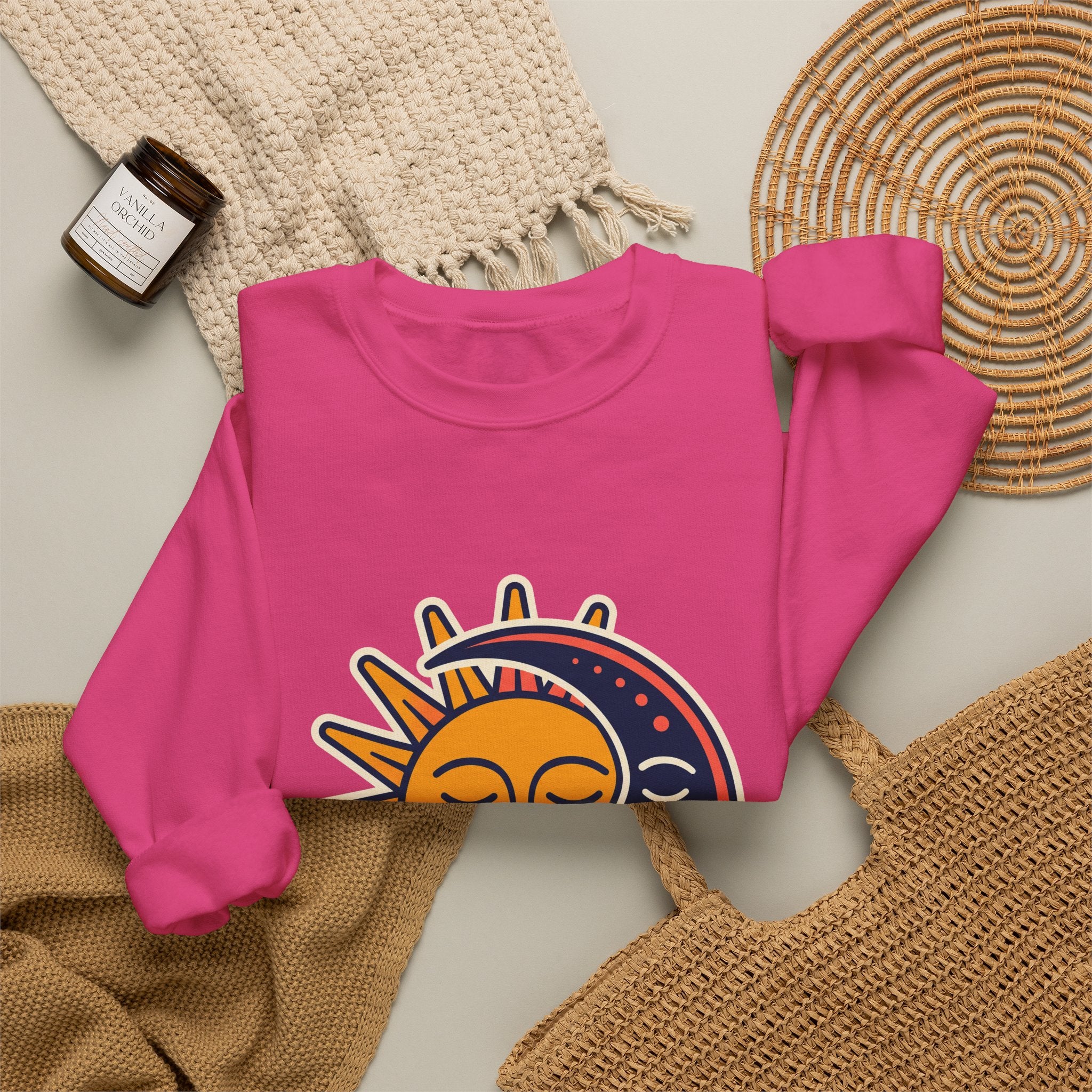 Sun Moon Faces Crewneck