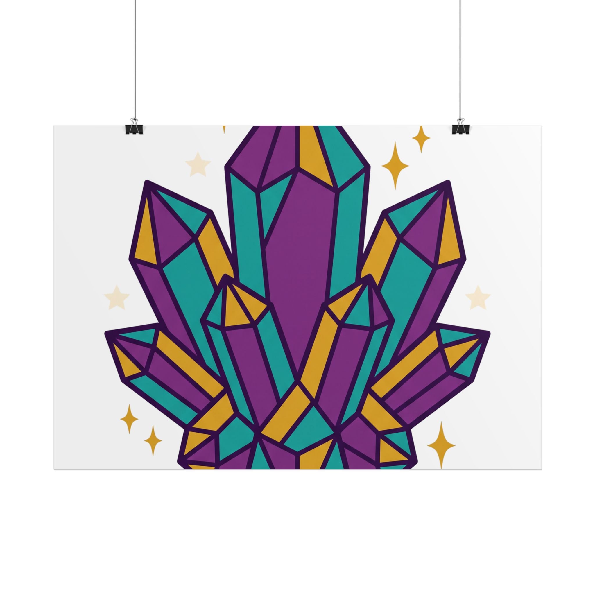 Crystal Cluster Sparkle Poster