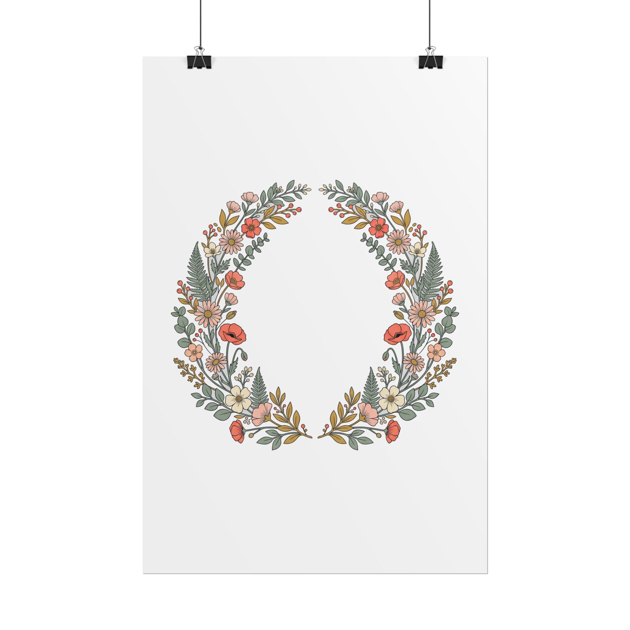 Pressed Flower Arch Poster