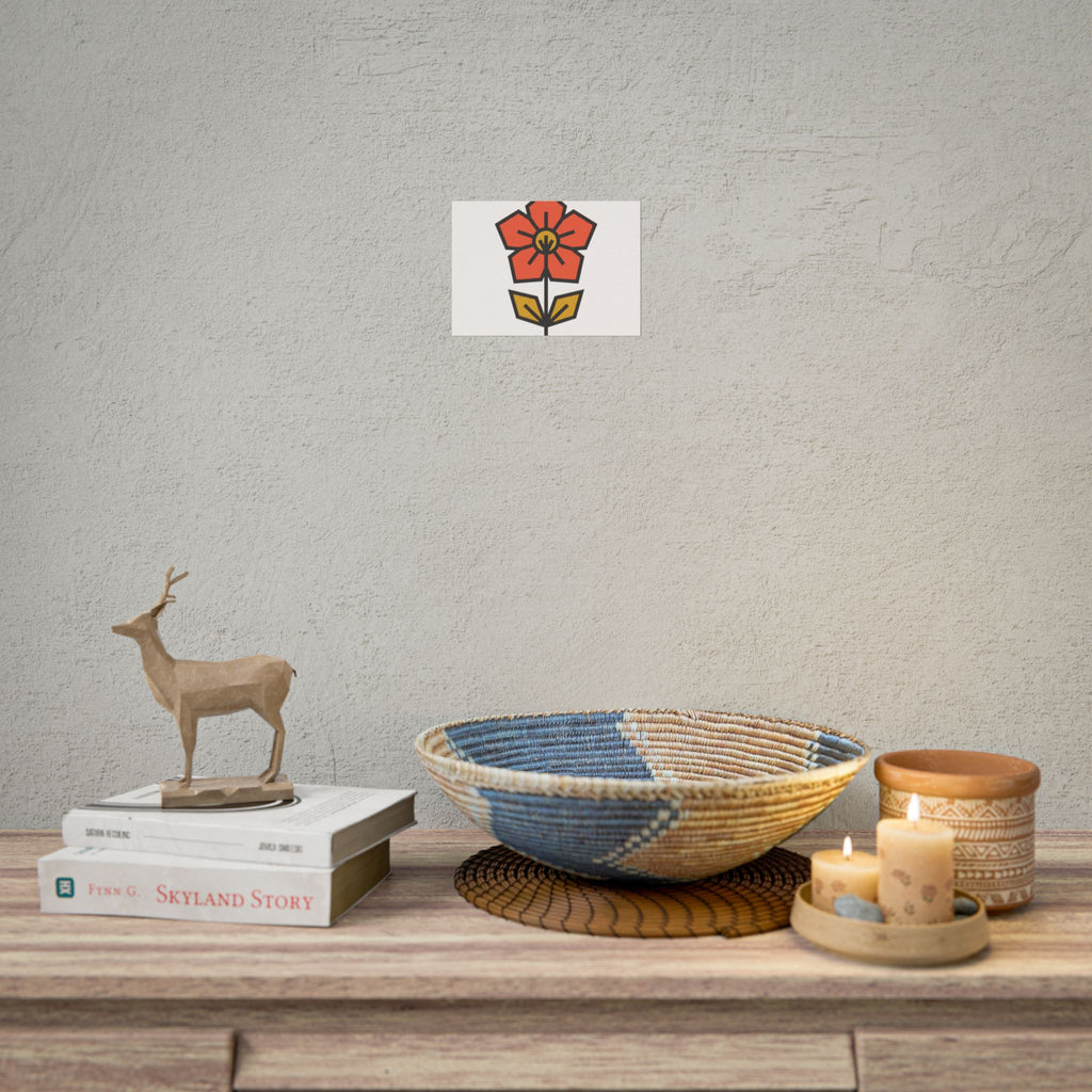 Minimal Wildflower Icon Poster