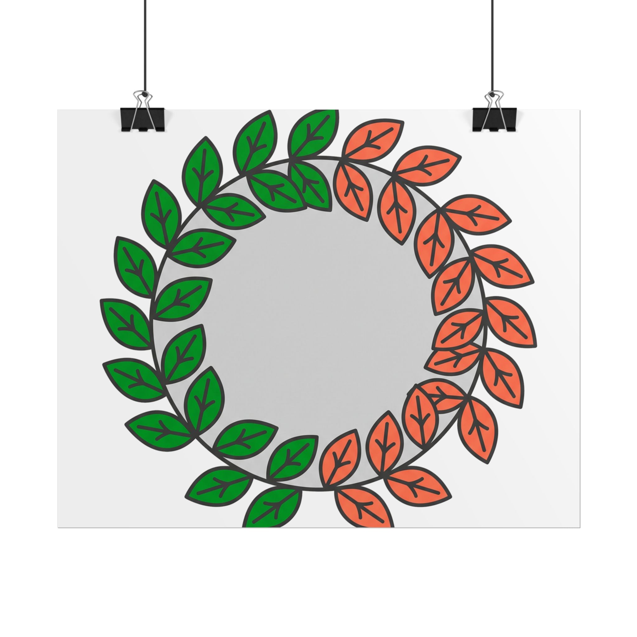 Leaf Wreath Poster