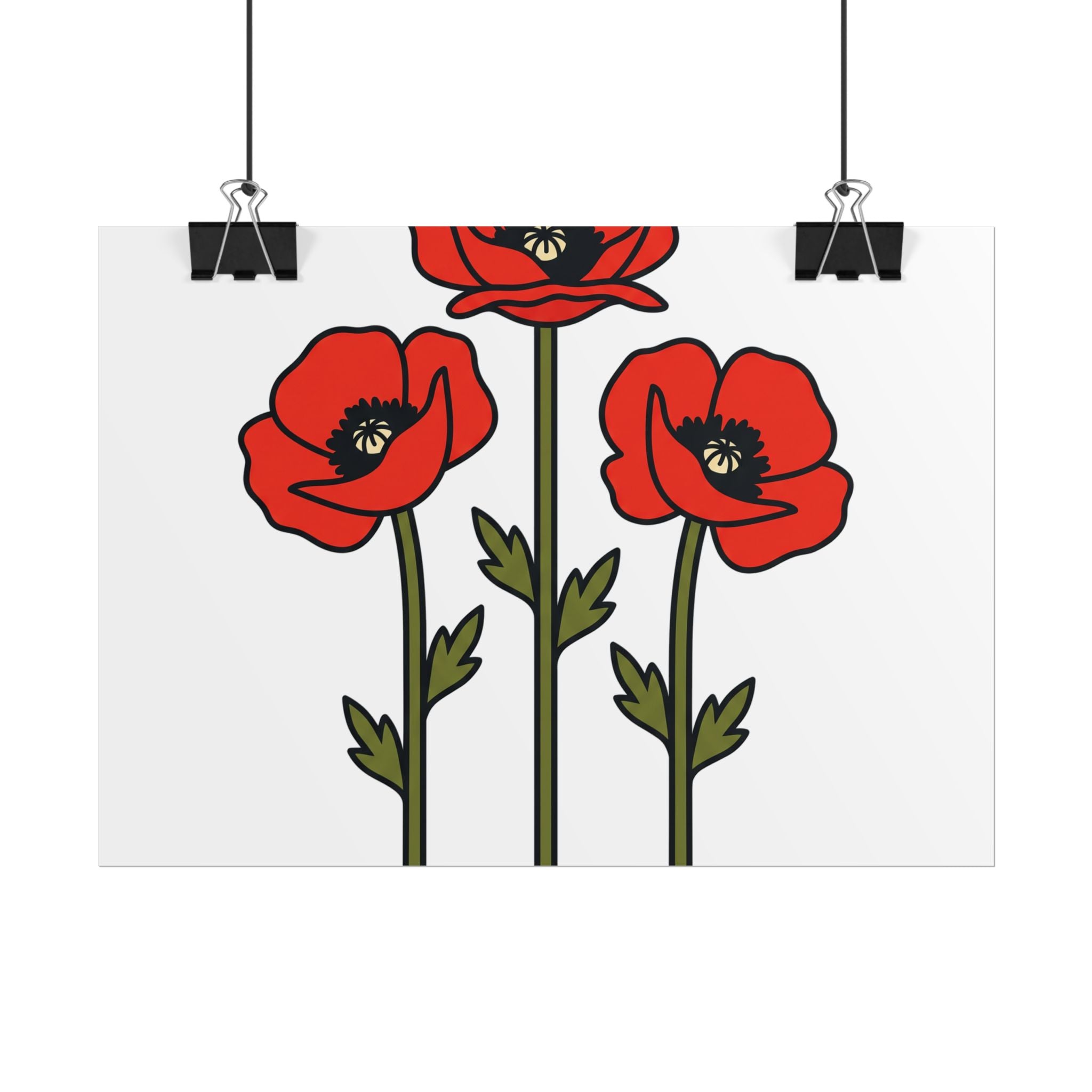Bold Poppy Trio Poster