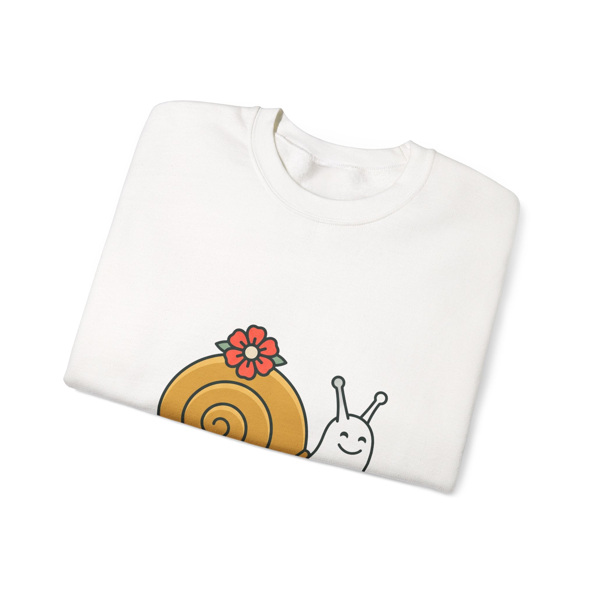 Cute Snail Graphic Sweatshirt – Floral Shell Cozy Crewneck