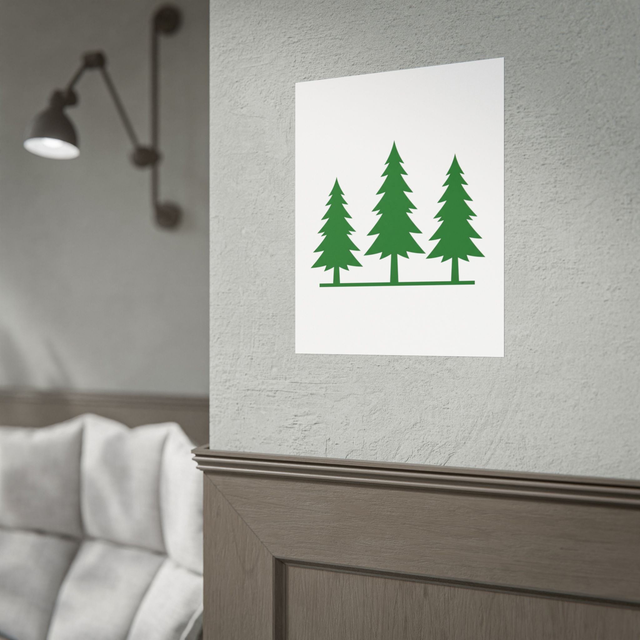 Pine Trio Silhouette Poster