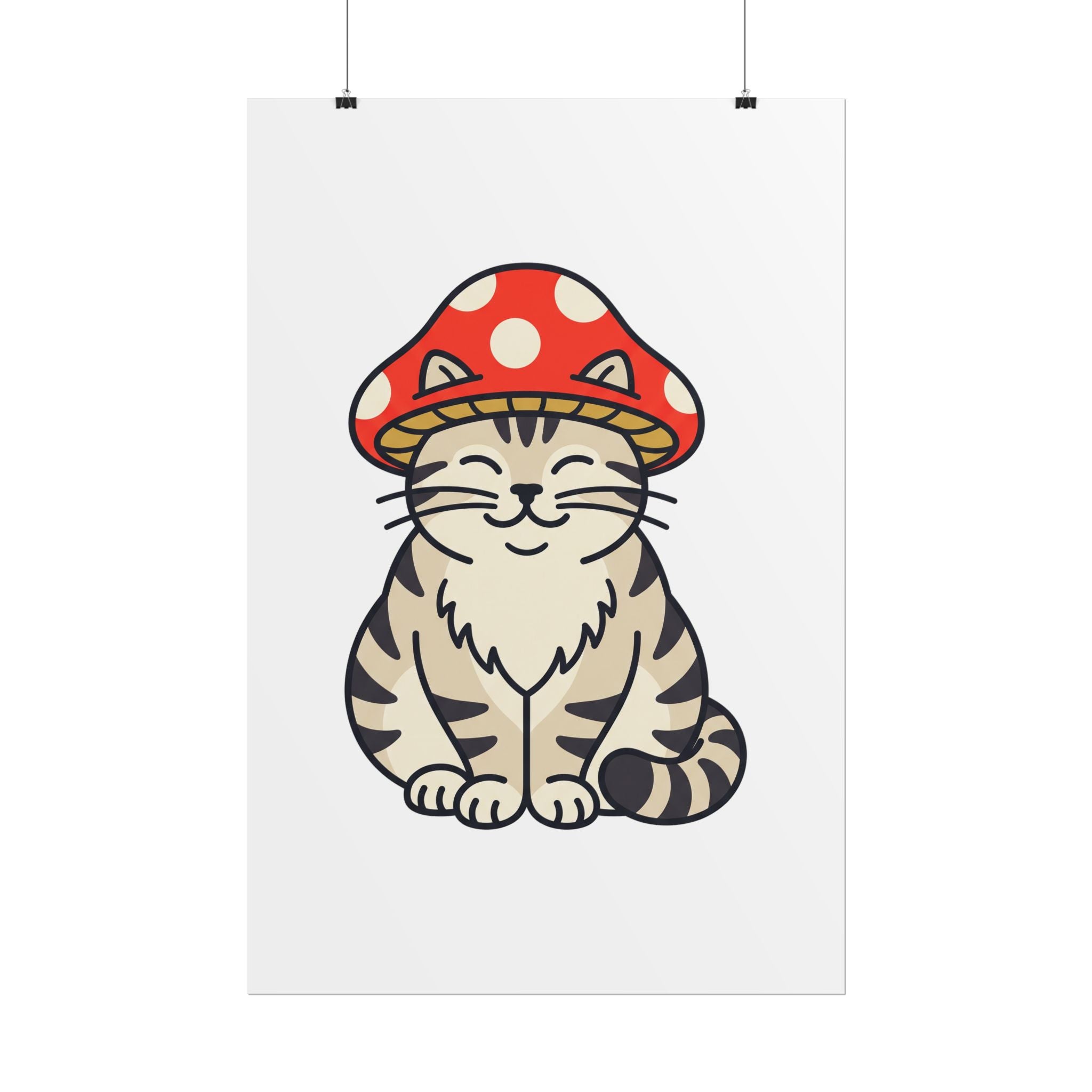 Mushroom Cat Poster