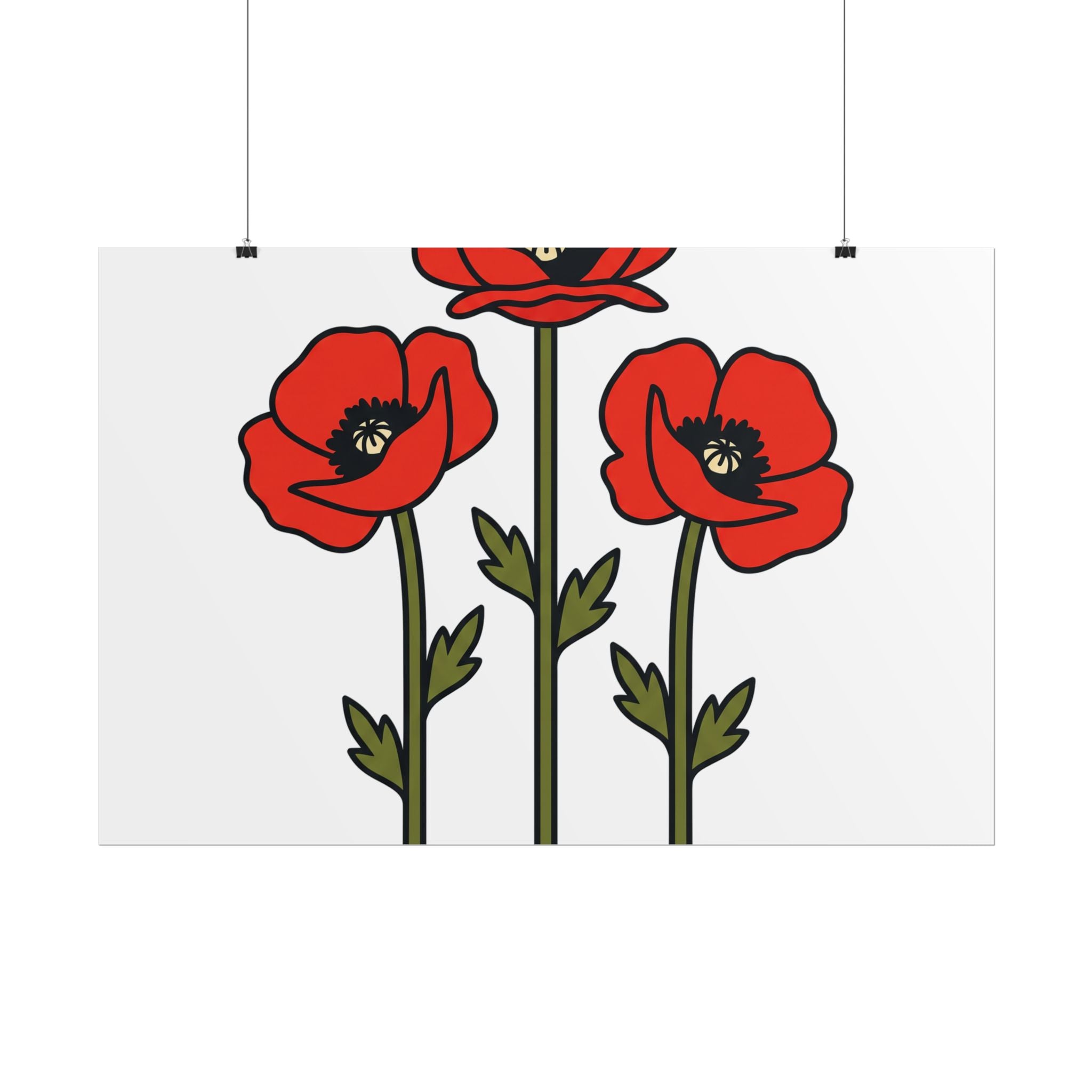 Bold Poppy Trio Poster