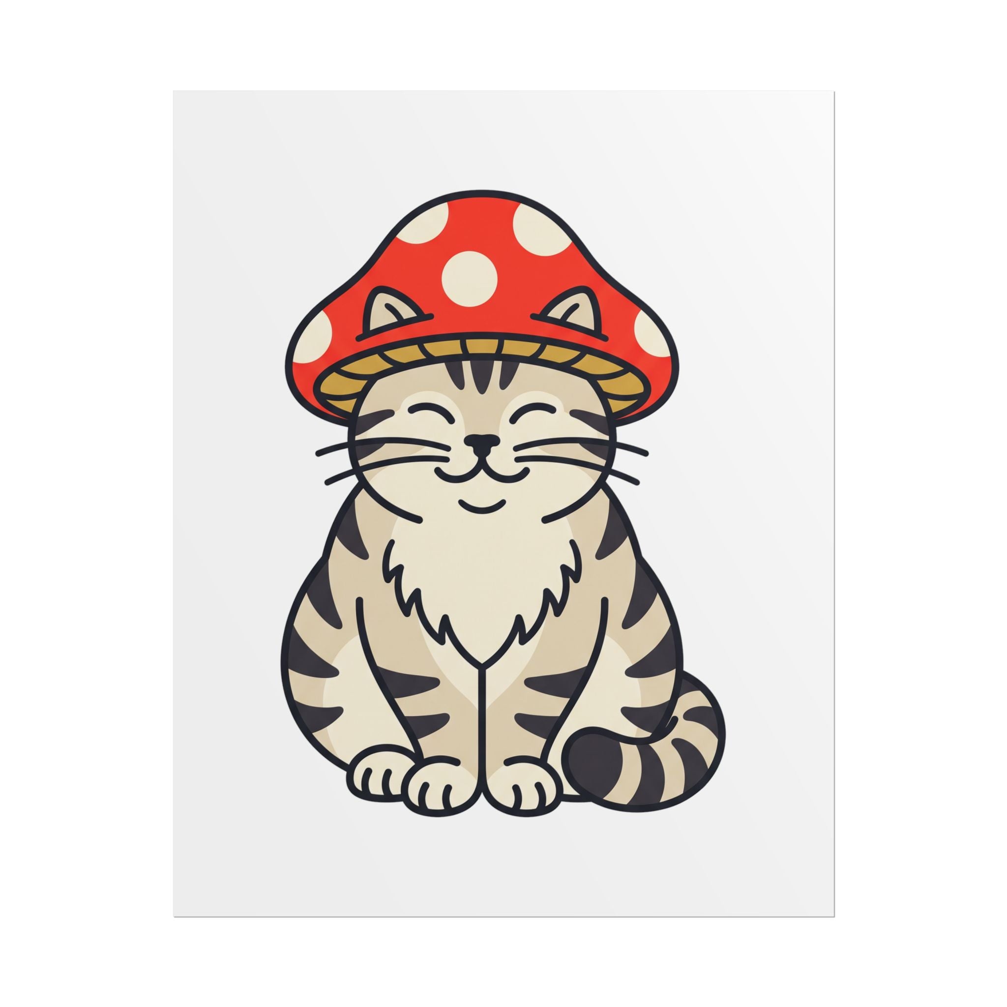 Mushroom Cat Poster