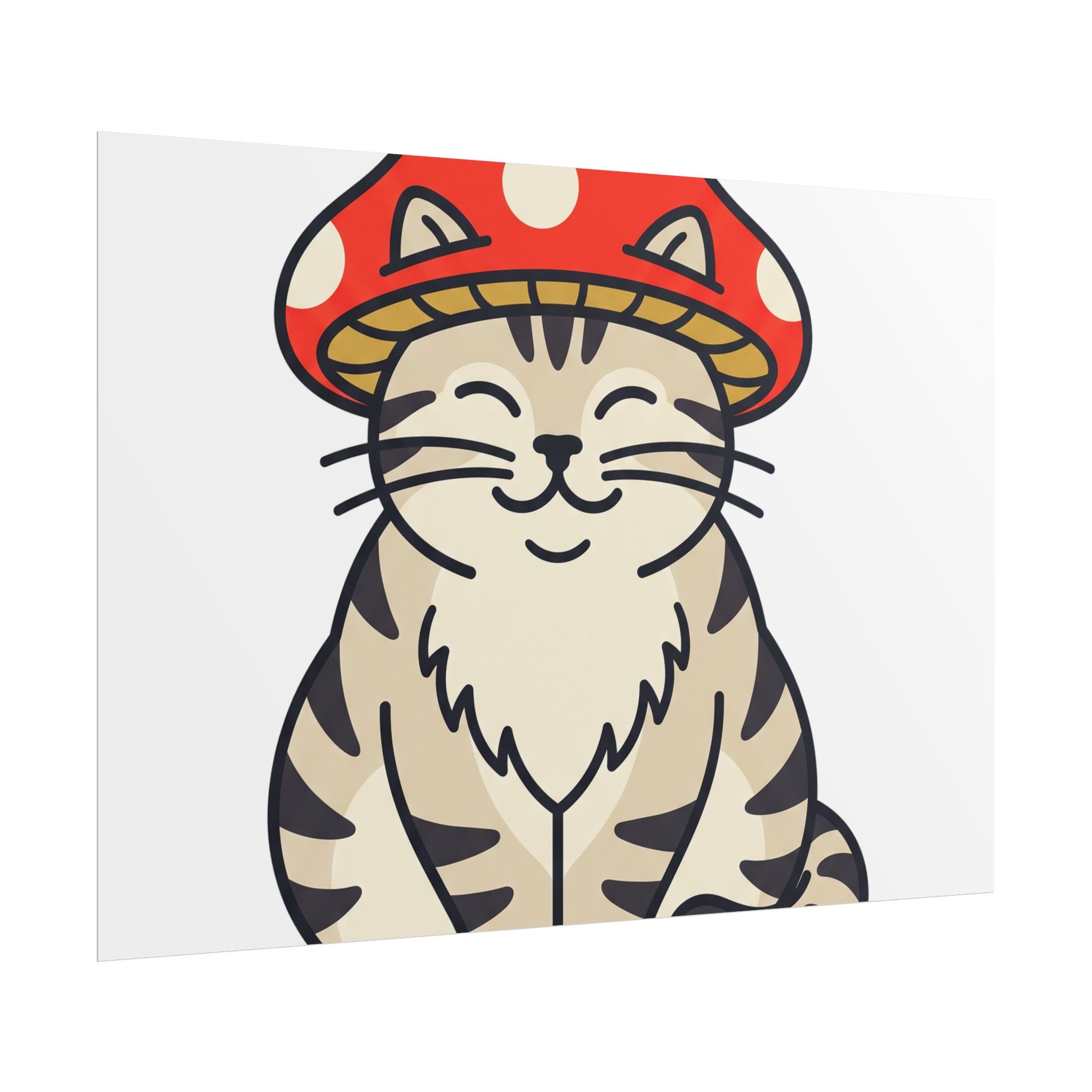 Mushroom Cat Poster
