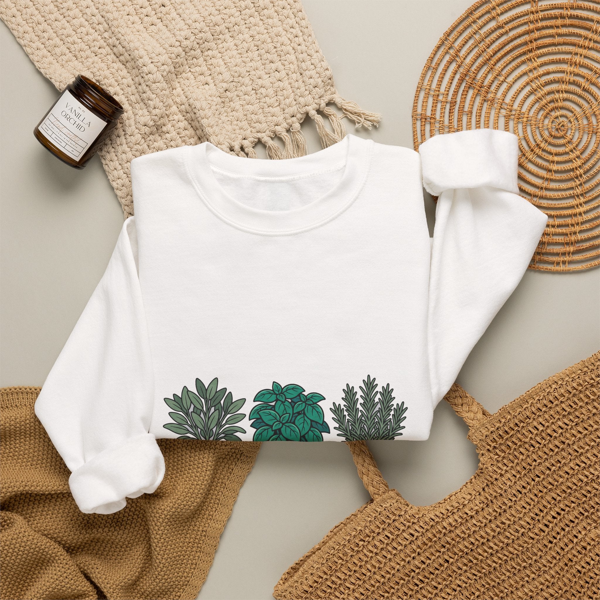 Cottage Window Herbs Crewneck