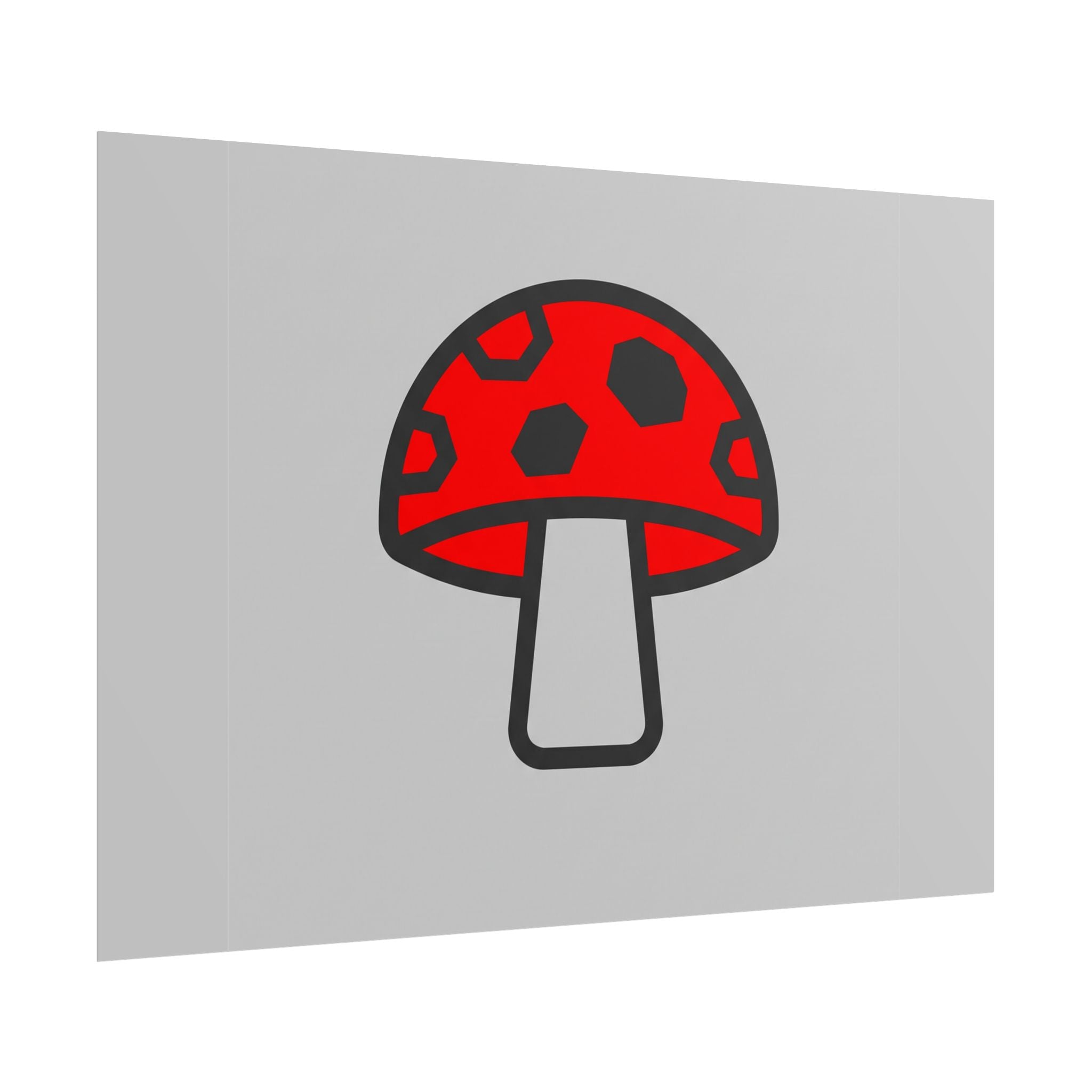 Minimal Mushroom Icon Poster