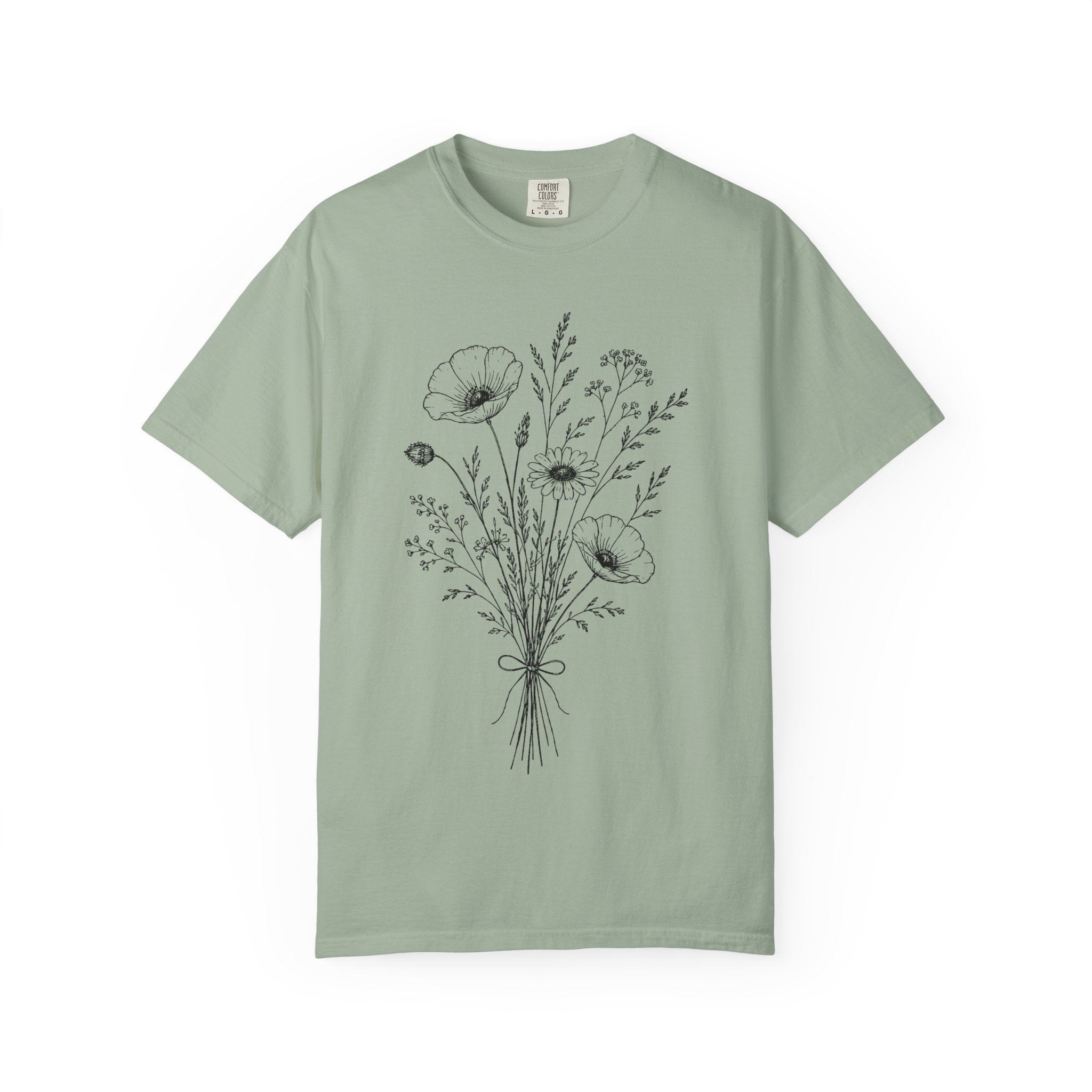 Floral Bouquet Tee Poppy & Wildflower Graphic T-Shirt
