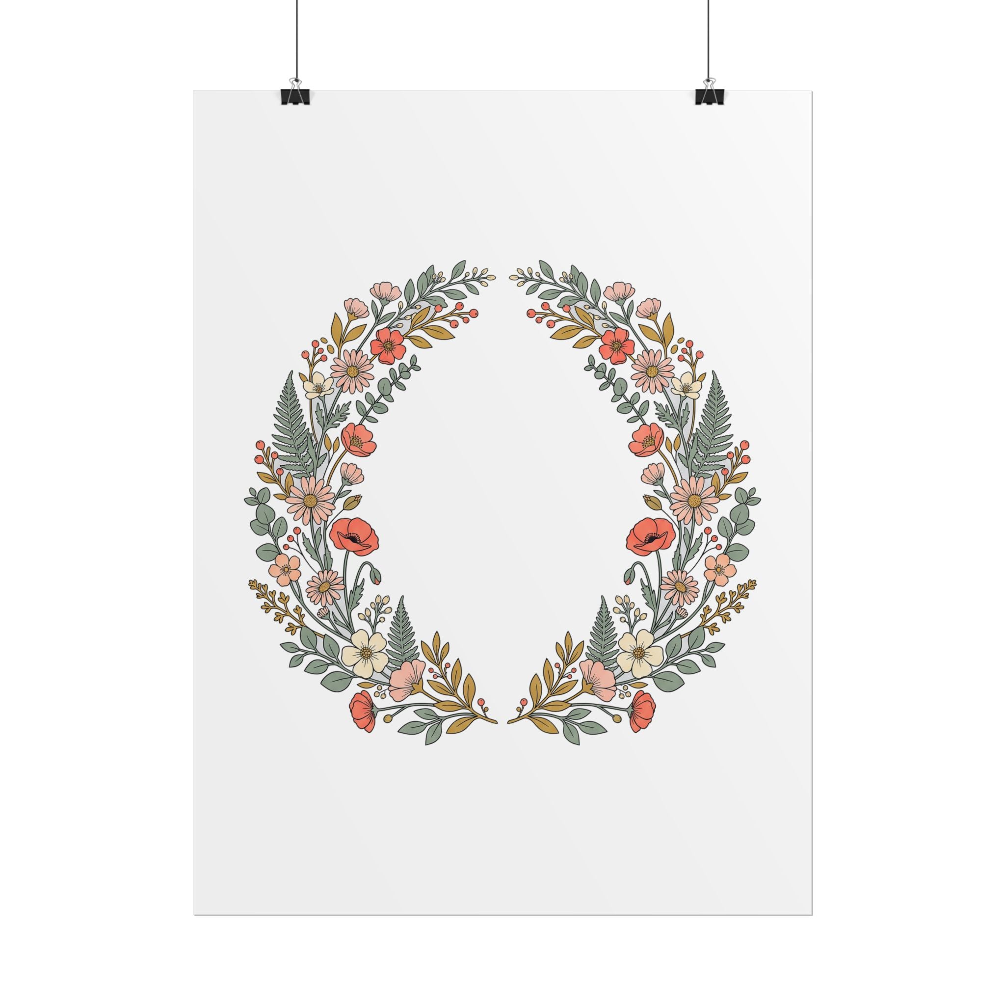 Pressed Flower Arch Poster