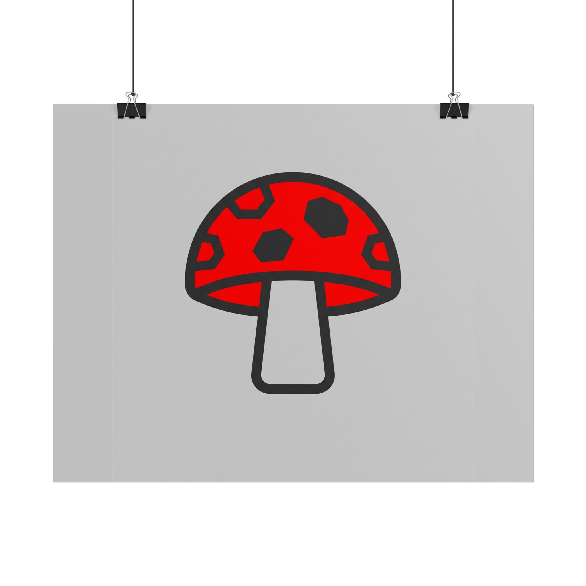 Minimal Mushroom Icon Poster