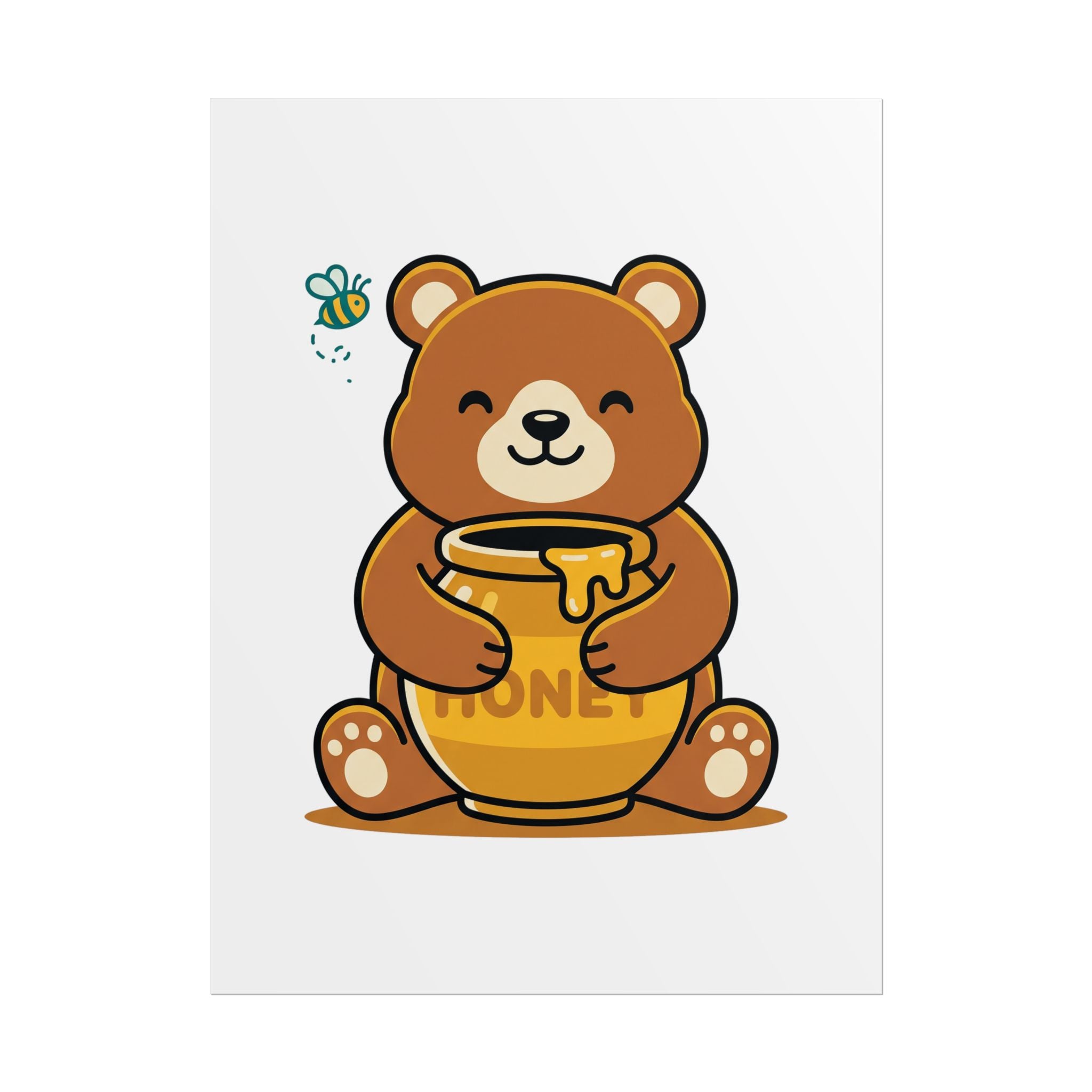 Bear with Honey Poster