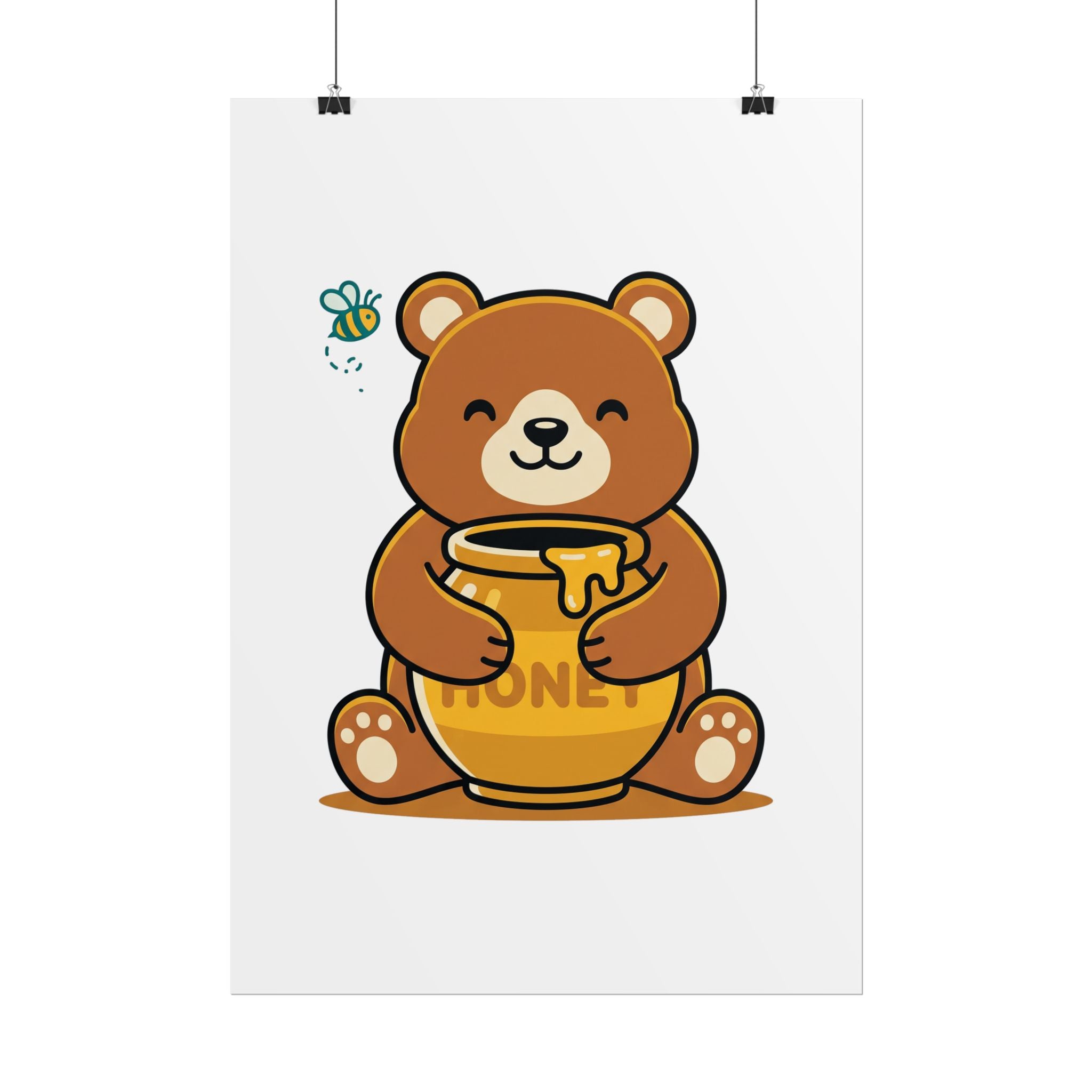 Bear with Honey Poster