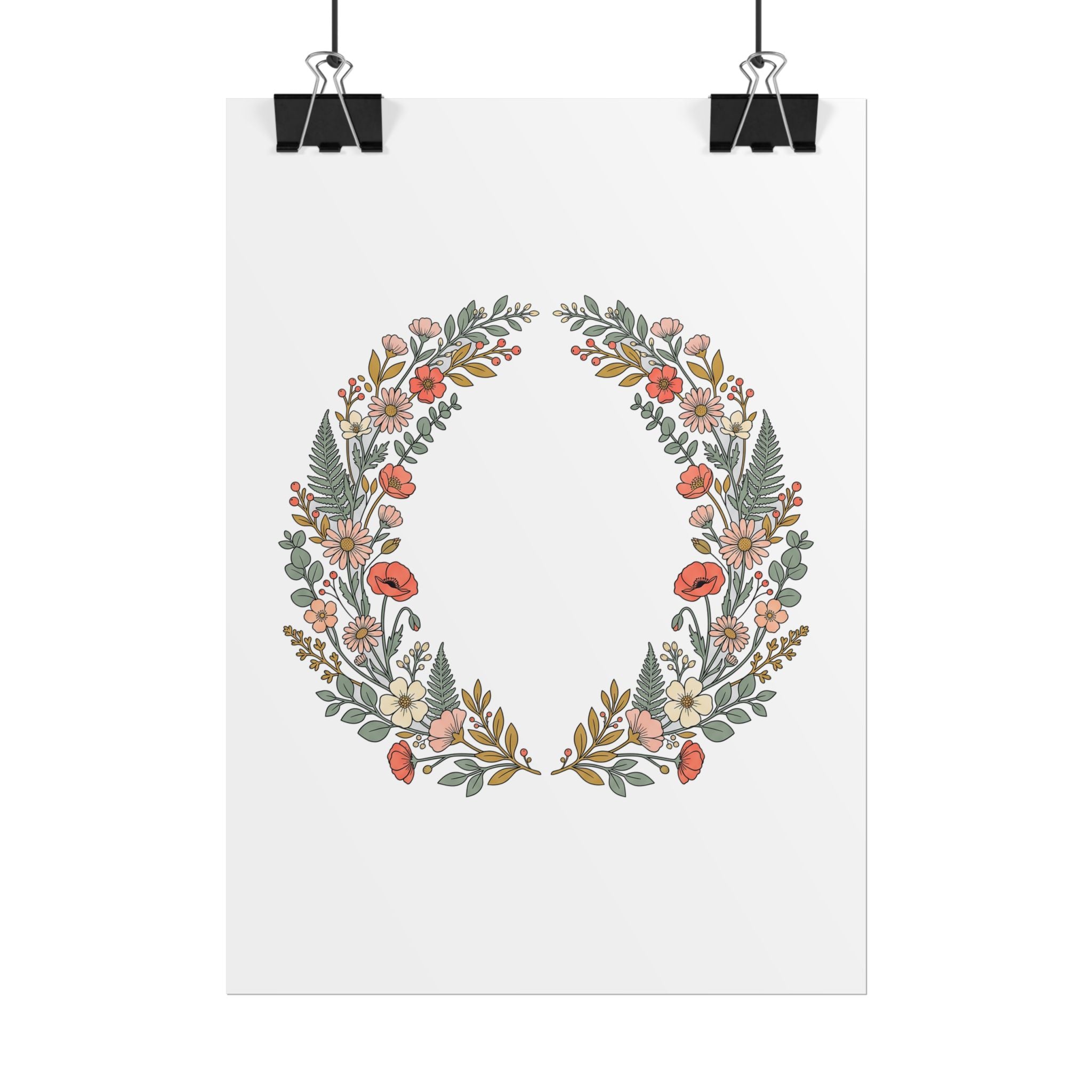 Pressed Flower Arch Poster