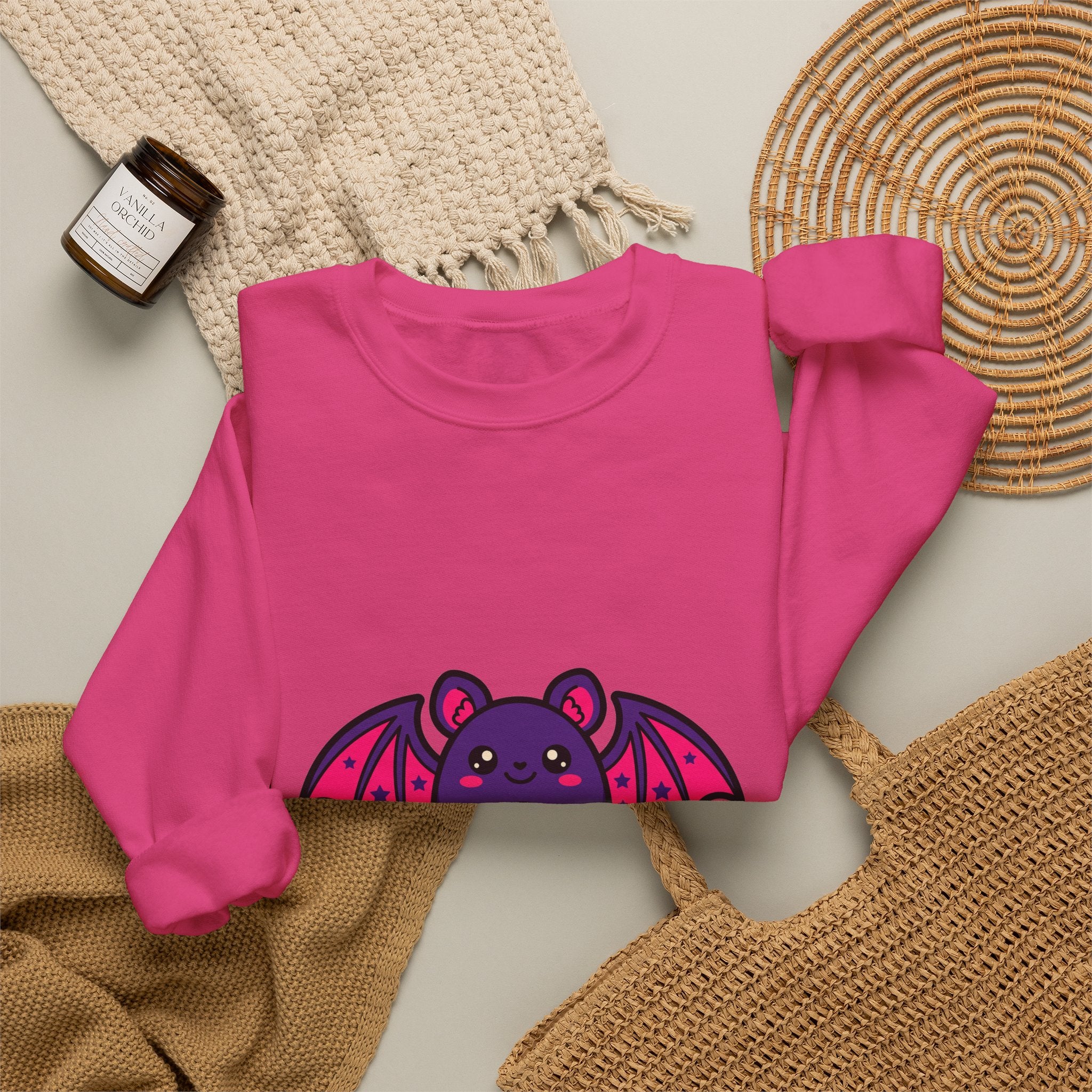 Bat with Tiny Heart Crewneck