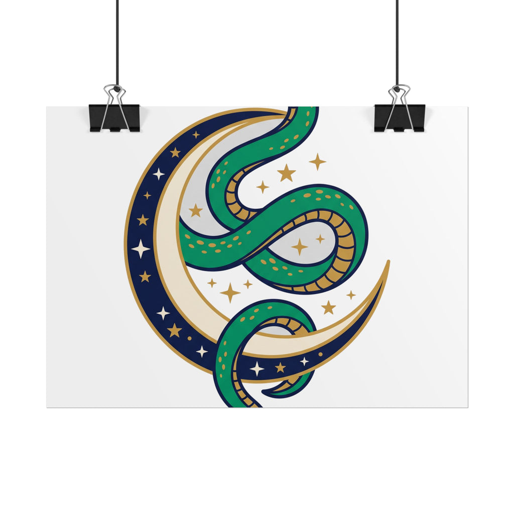 Celestial Snake Moon Poster