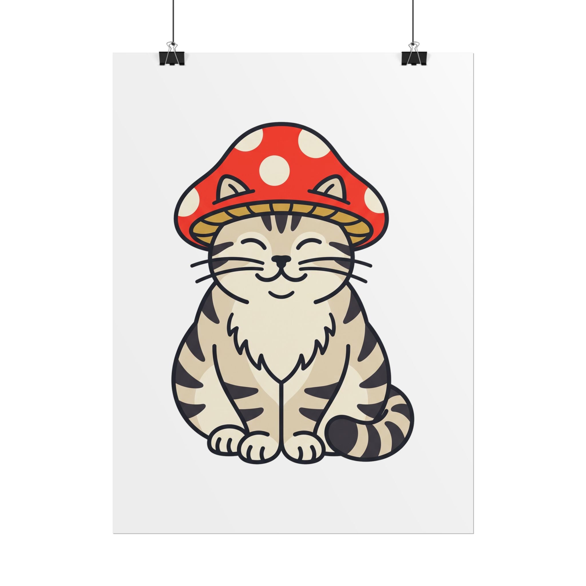Mushroom Cat Poster