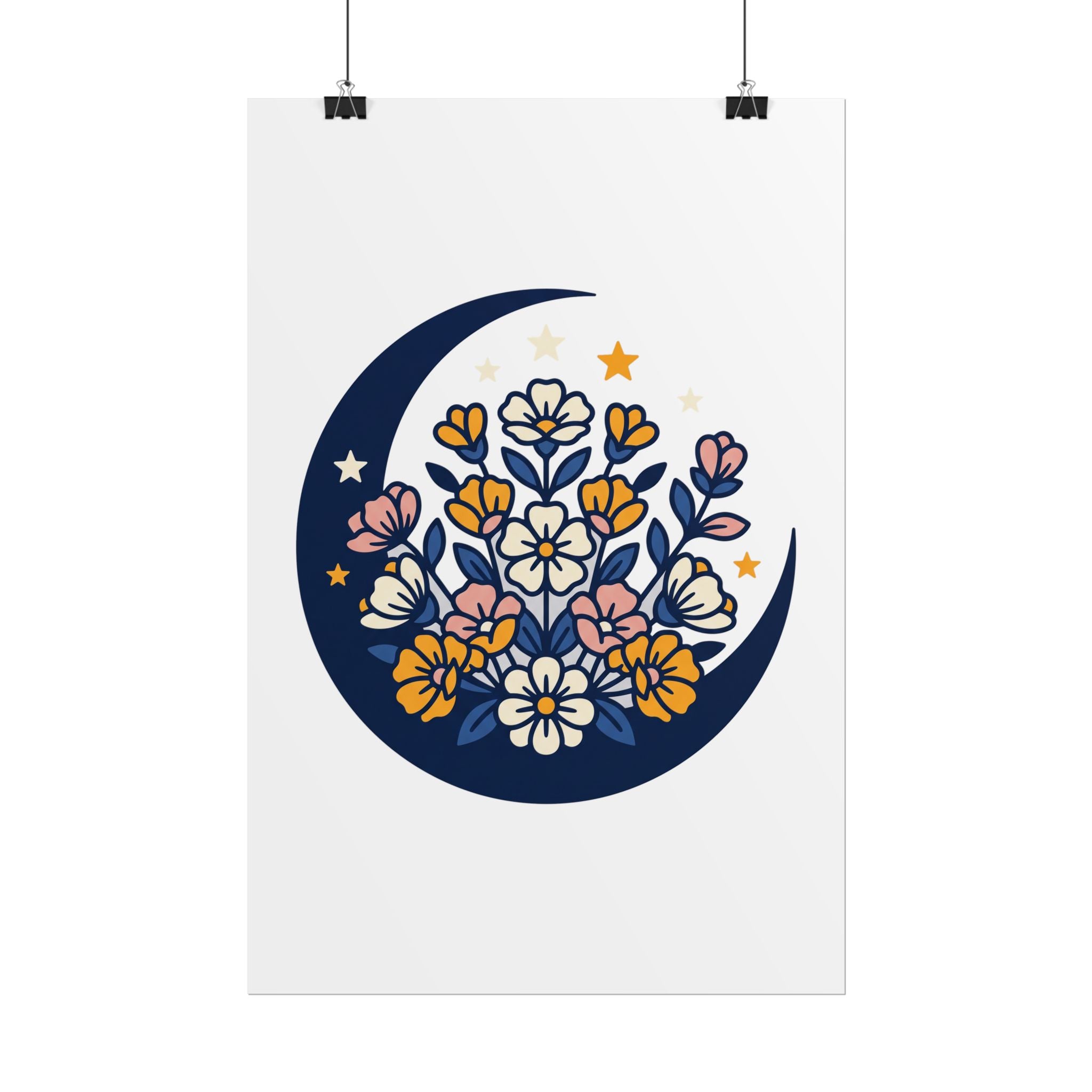 Moonflower Crescent Poster