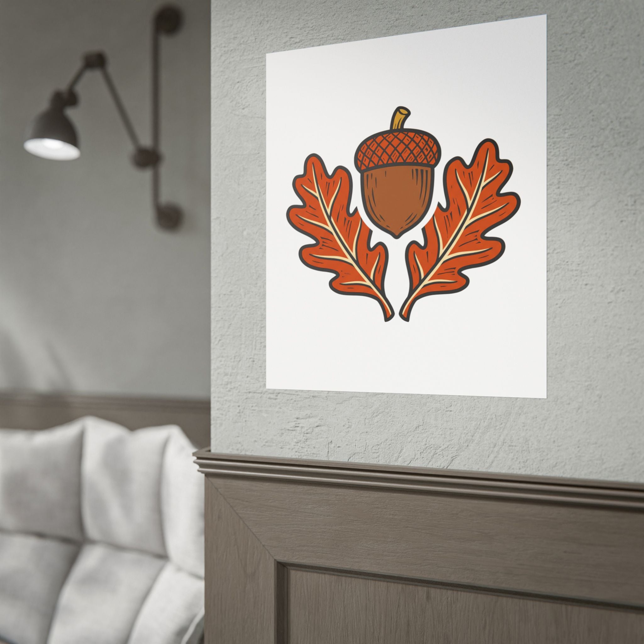 Acorn and Oak Leaf Poster