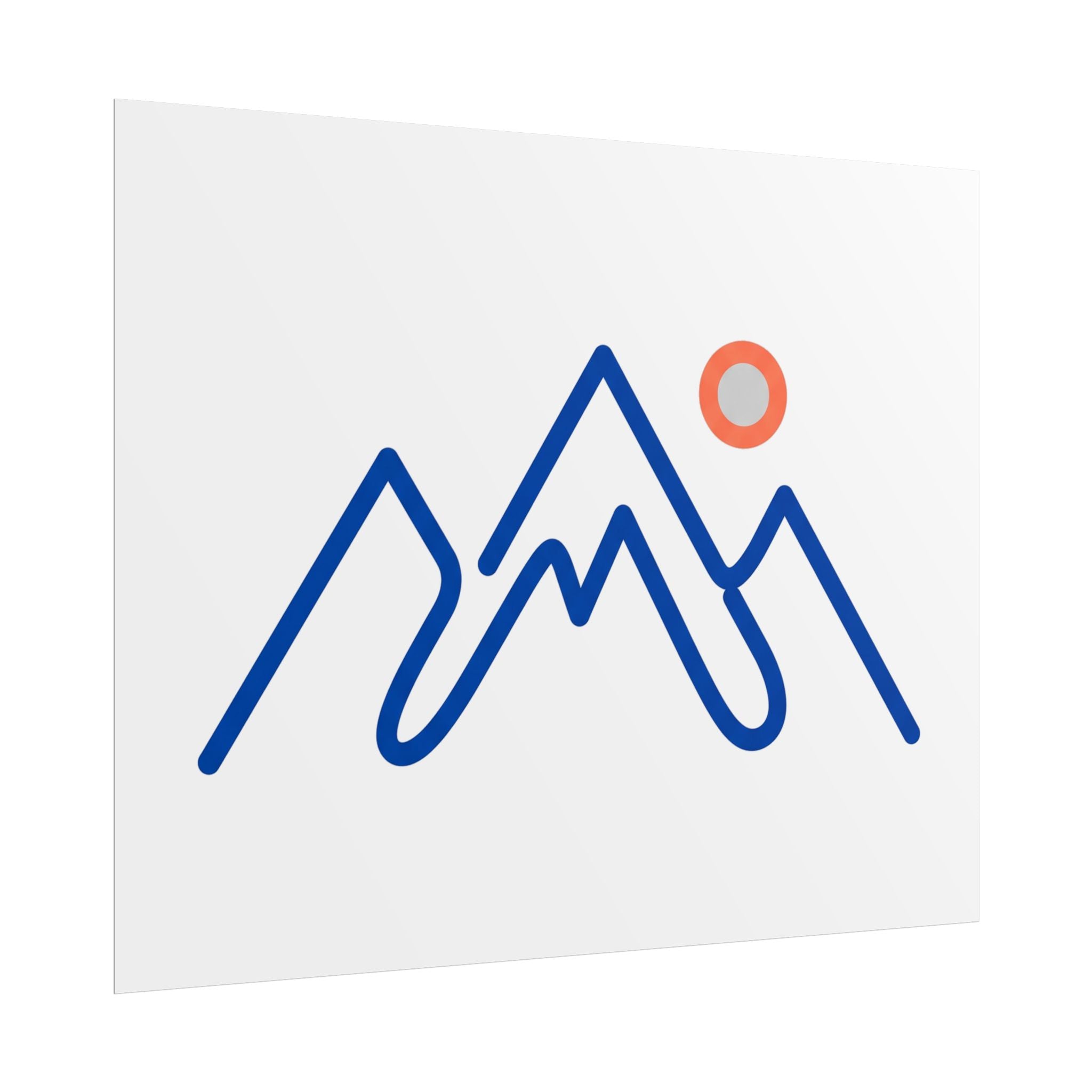 One Line Mountain Poster