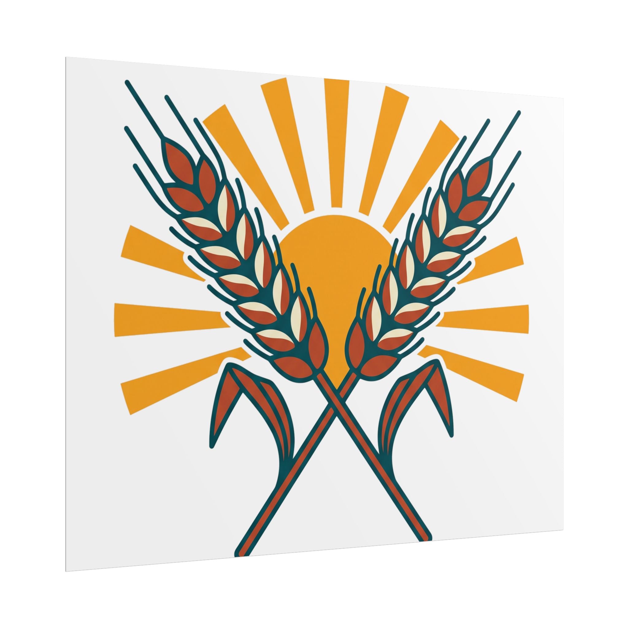Sun and Wheat Poster