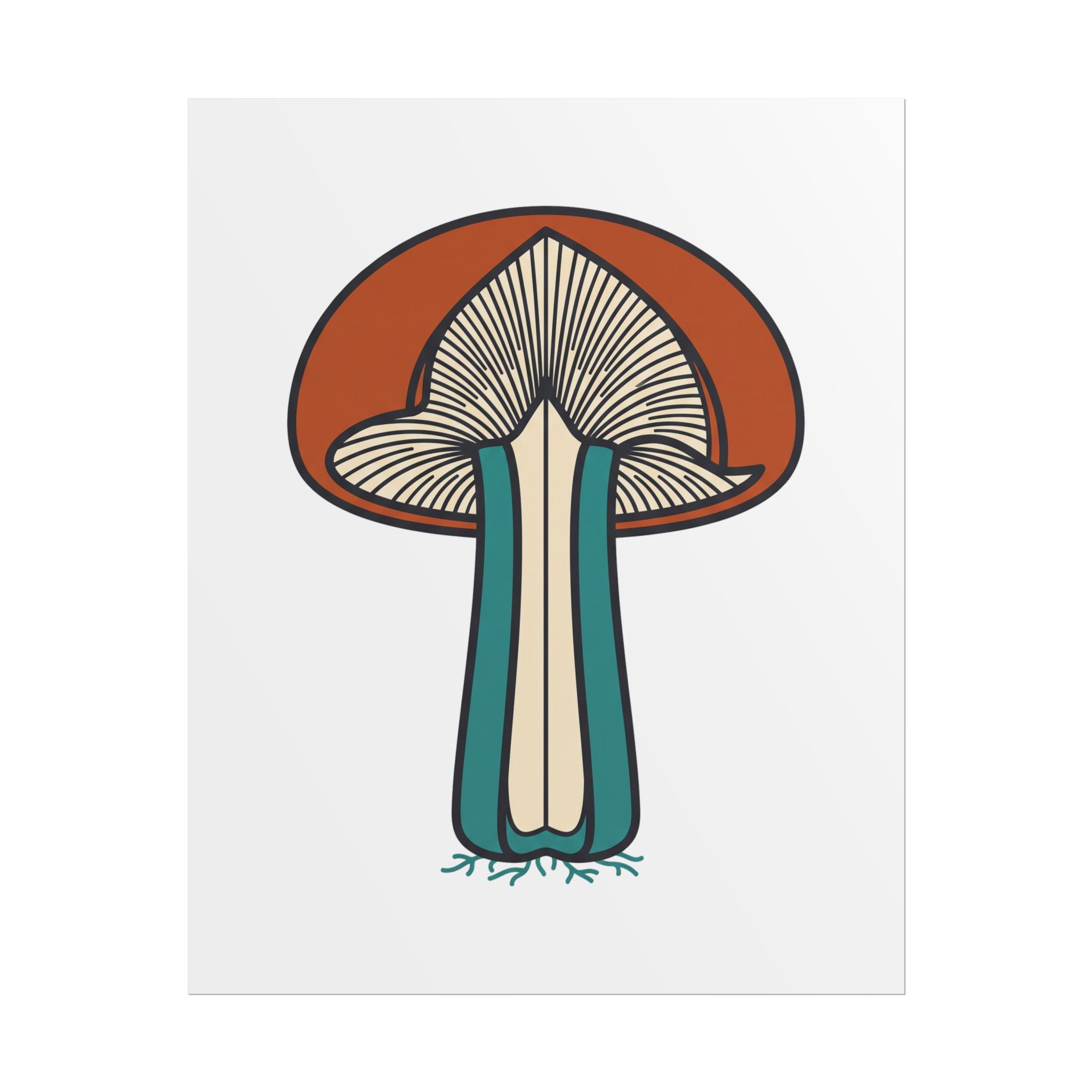 Mushroom Cross Section Poster