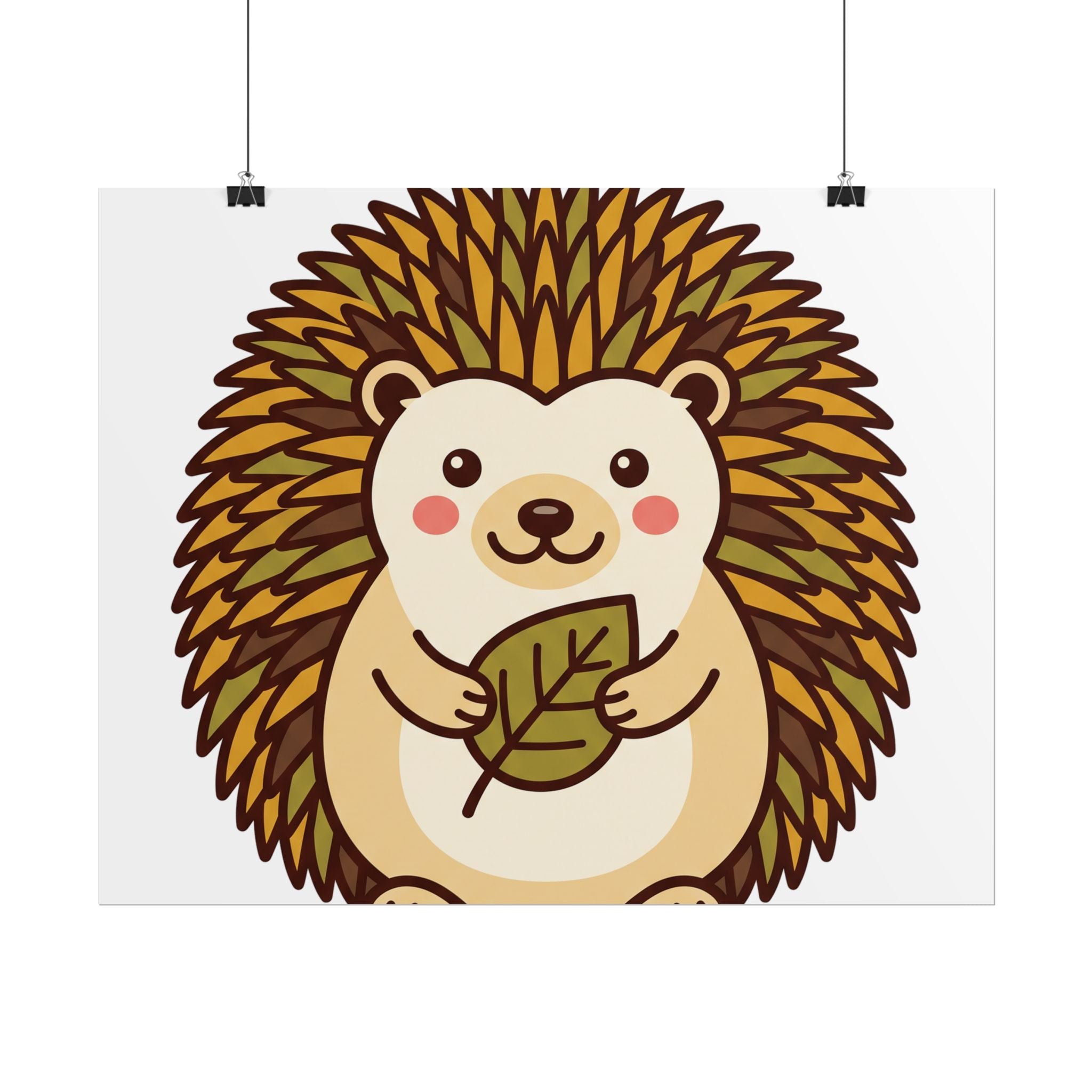 Chubby Hedgehog Poster