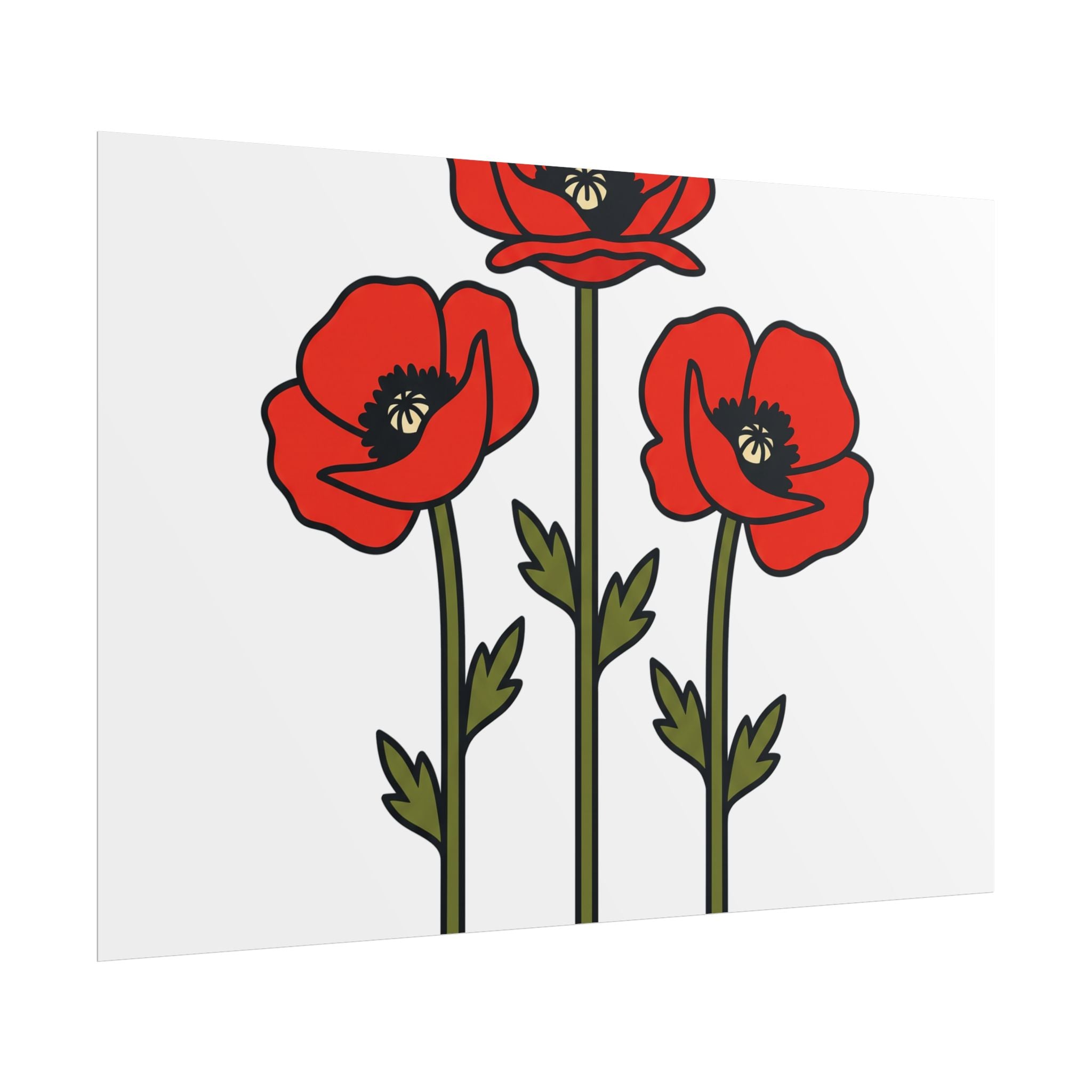 Bold Poppy Trio Poster