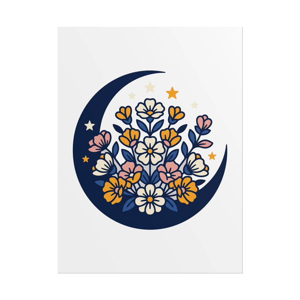 Moonflower Crescent Poster