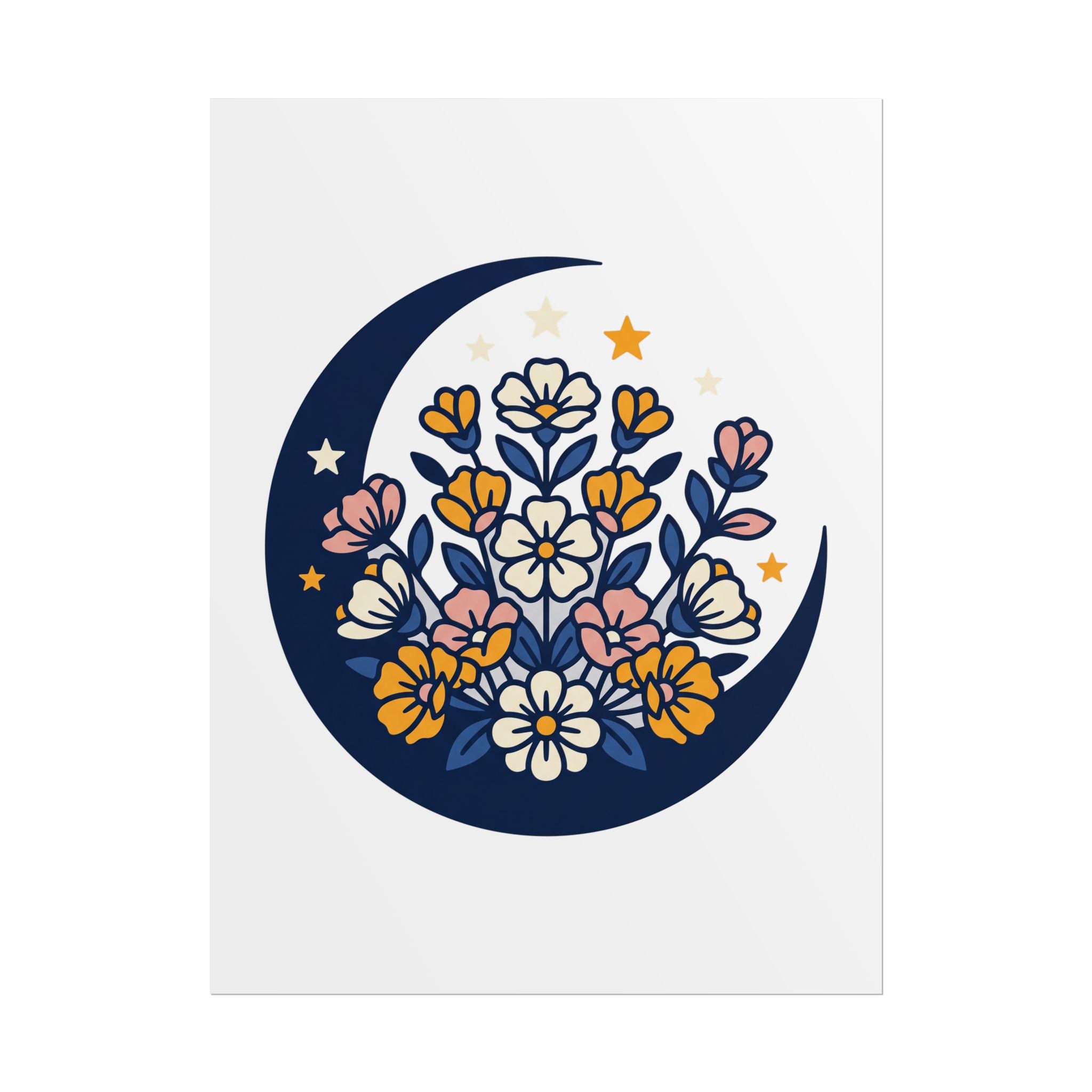 Moonflower Crescent Poster