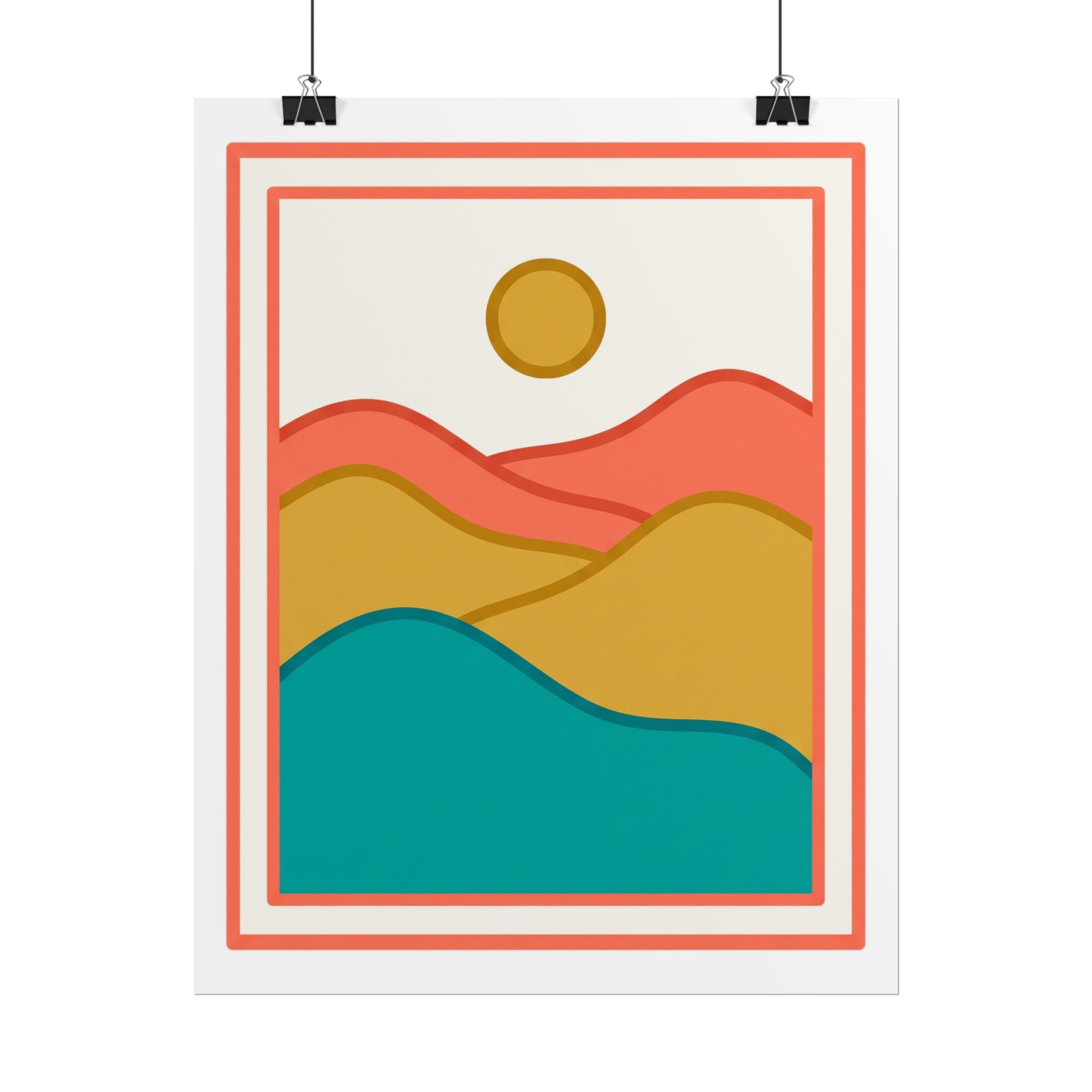 Abstract Sunset Landscape Poster