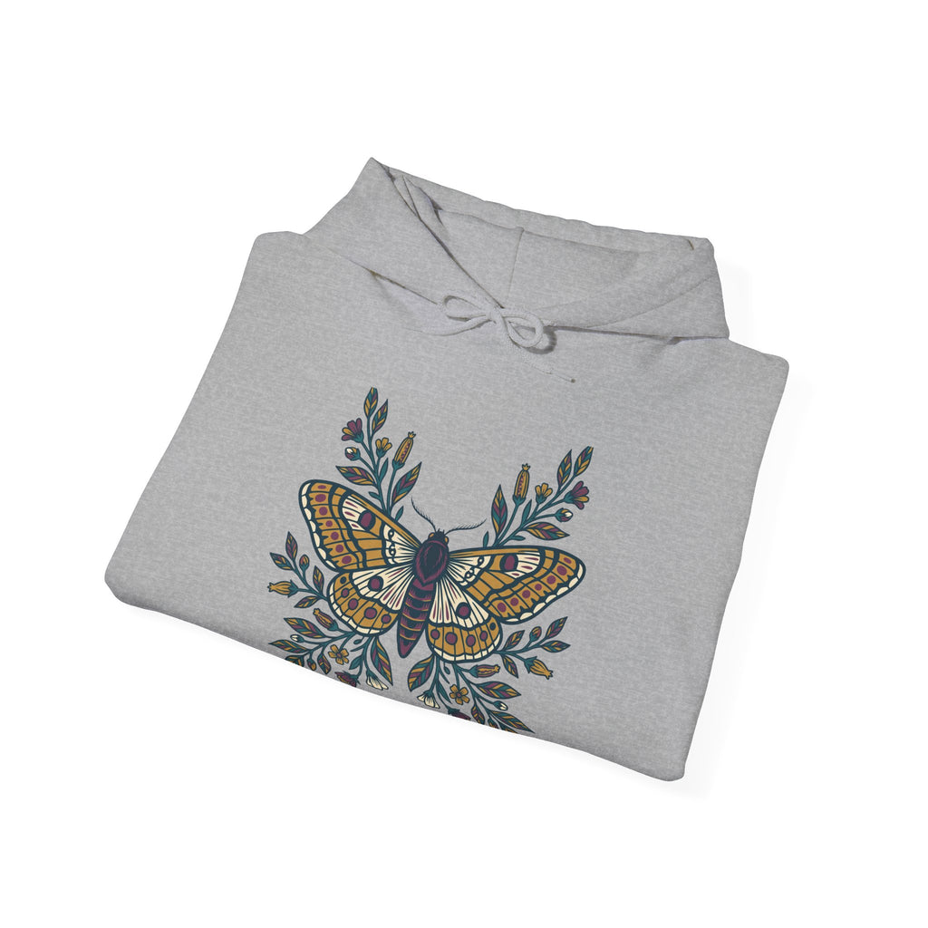 Botanical Moth and Flora Hoodie