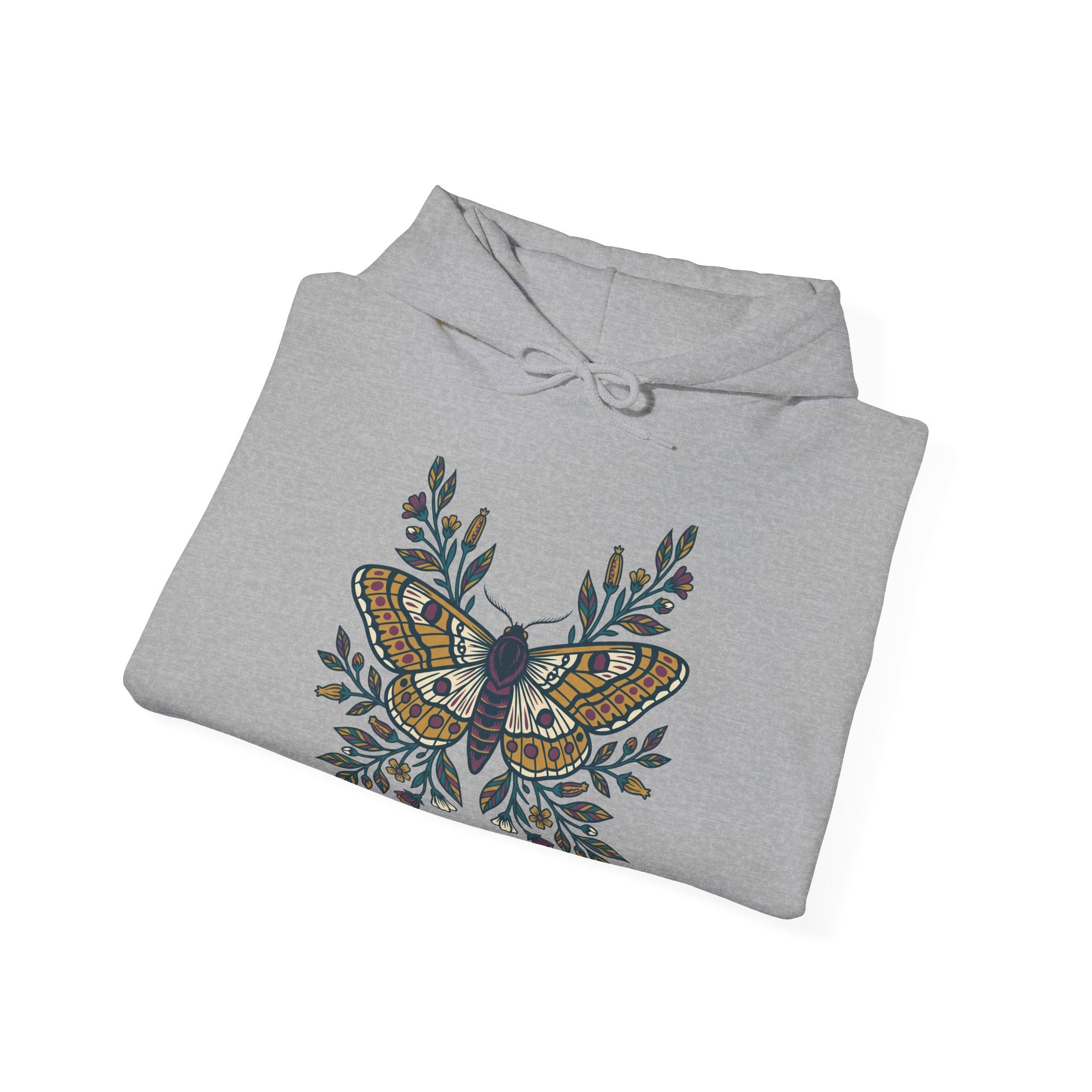 Botanical Moth and Flora Hoodie