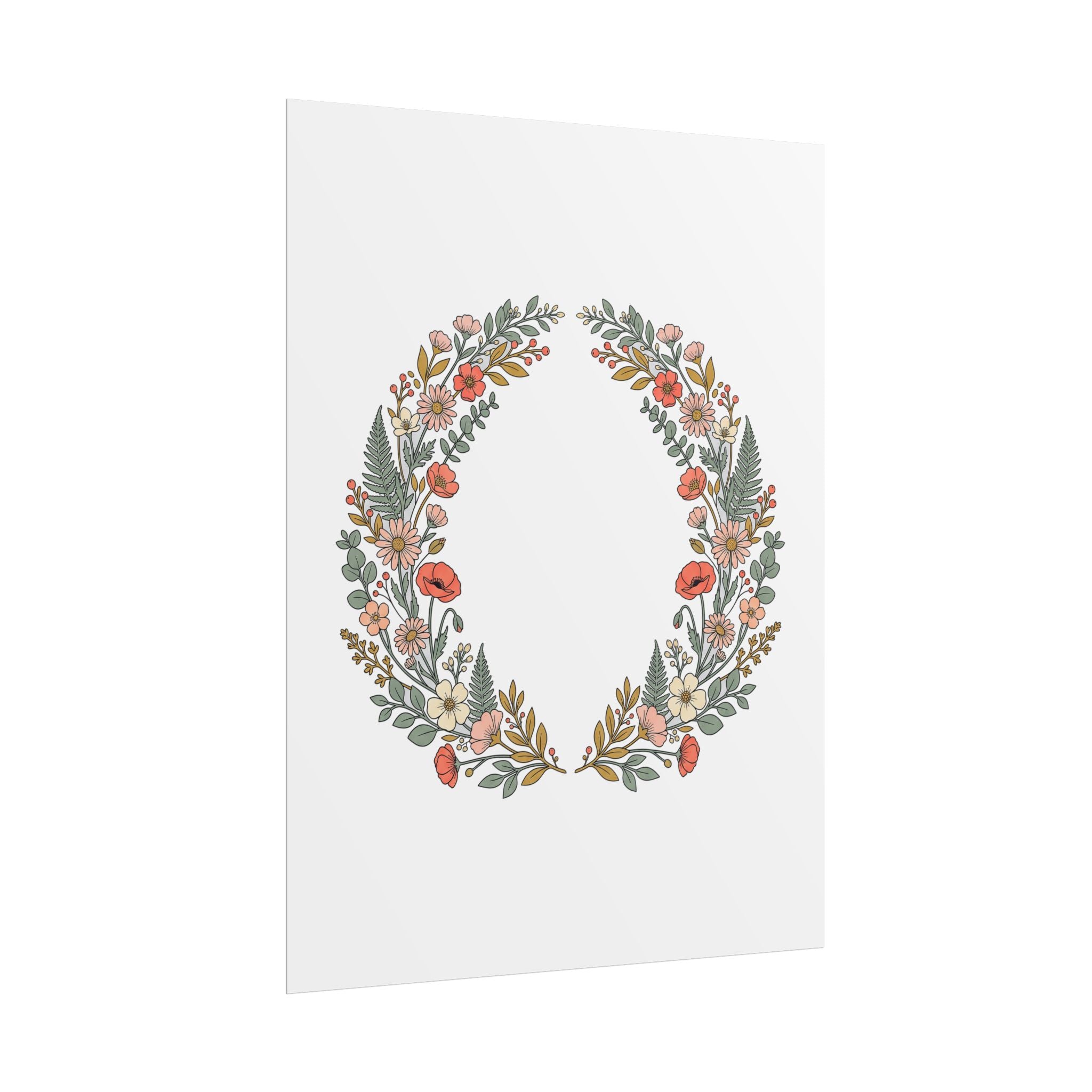 Pressed Flower Arch Poster