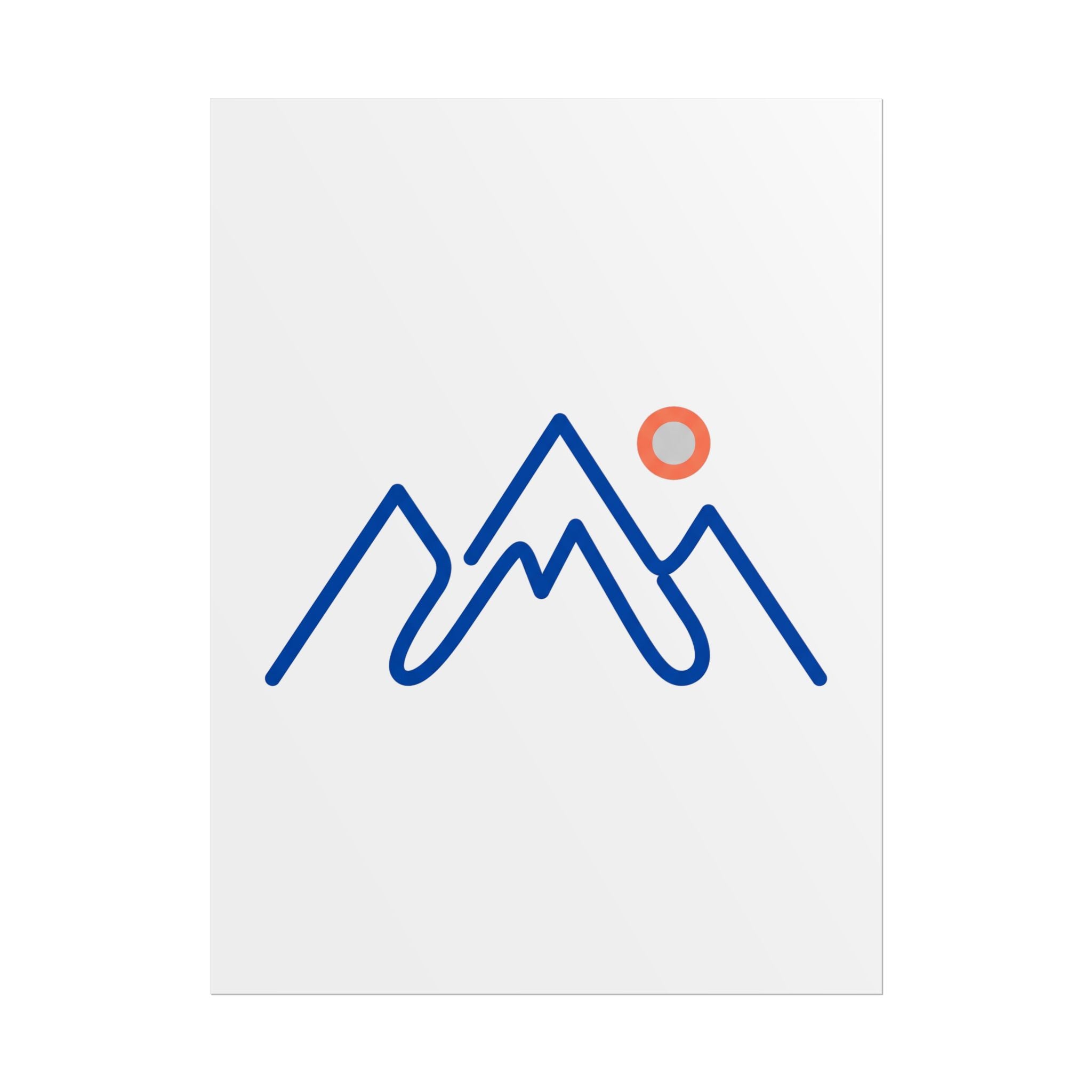 One Line Mountain Poster