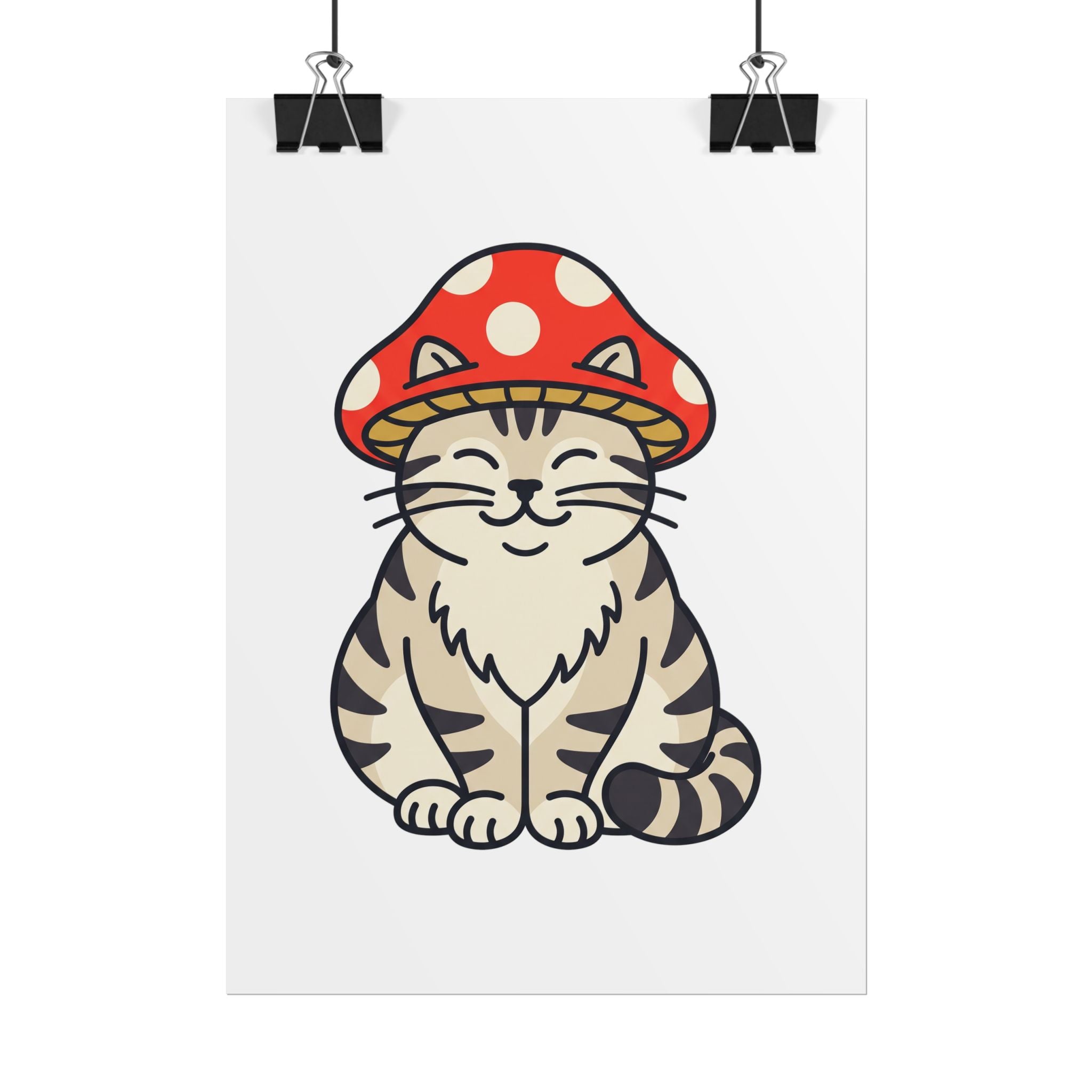 Mushroom Cat Poster