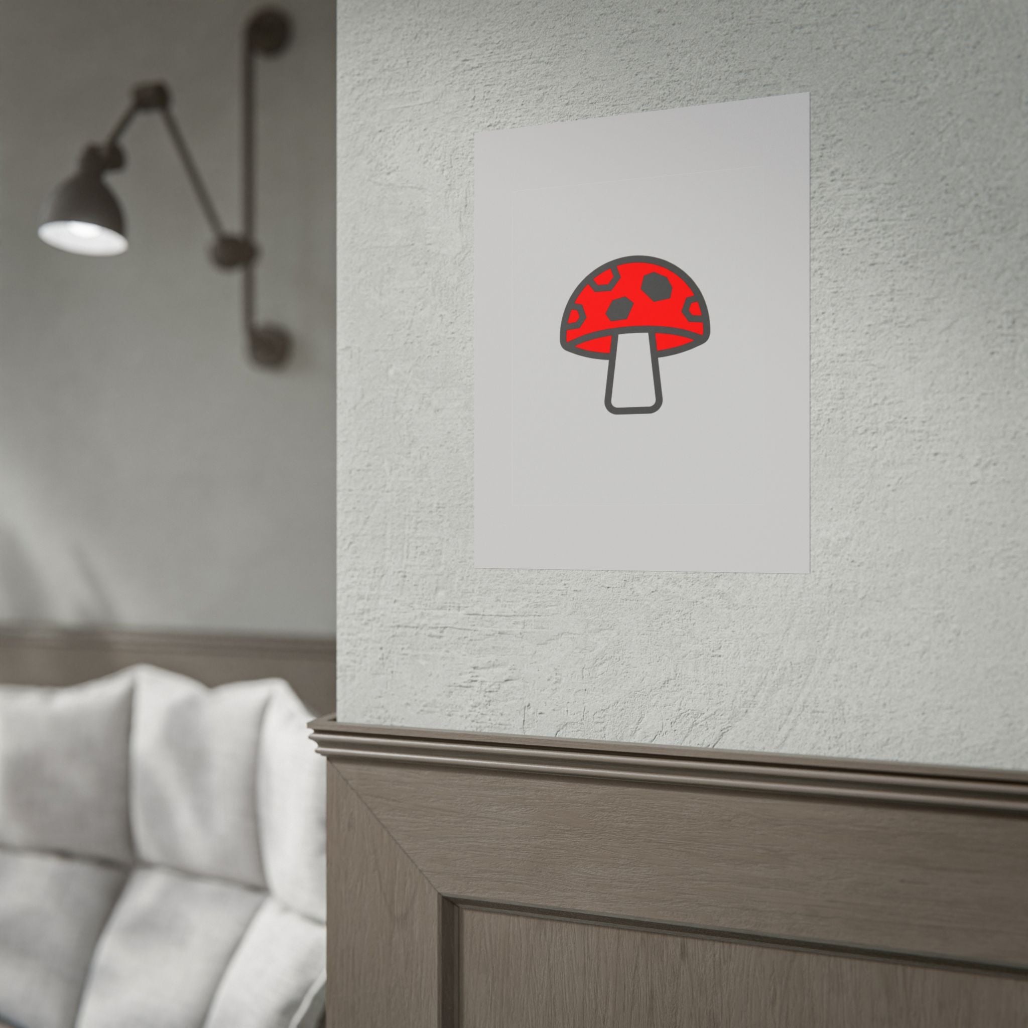 Minimal Mushroom Icon Poster