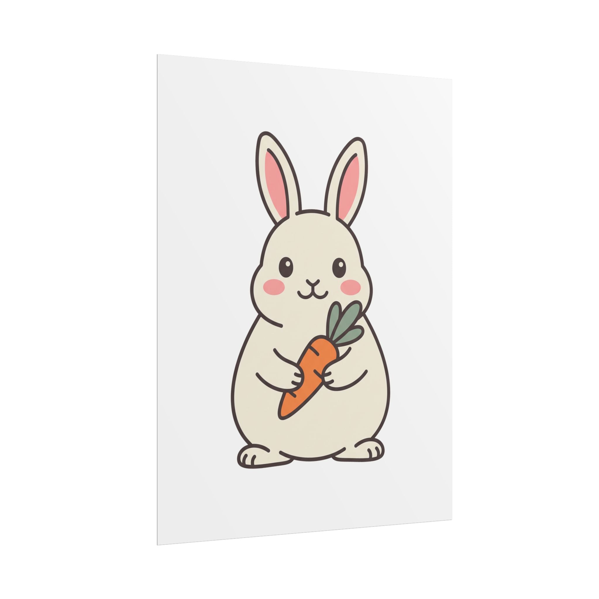 Bunny with Carrot Poster