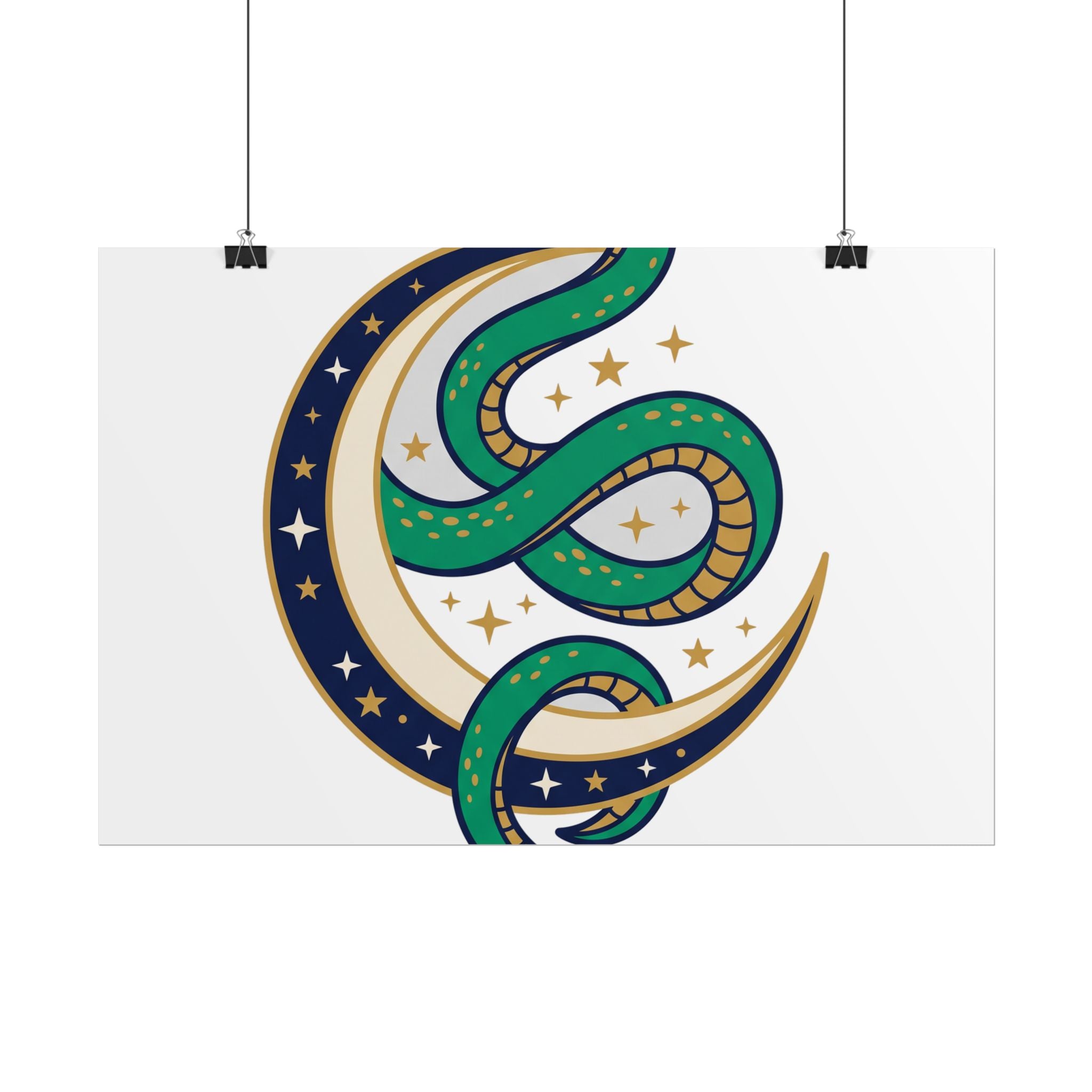 Celestial Snake Moon Poster