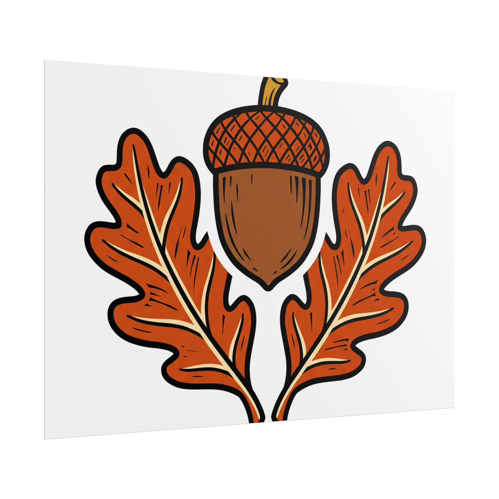 Acorn and Oak Leaf Poster