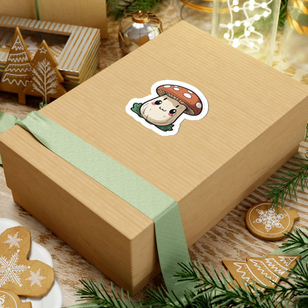 Cute Kawaii Mushroom Sticker — Kiss-Cut Vinyl Decal